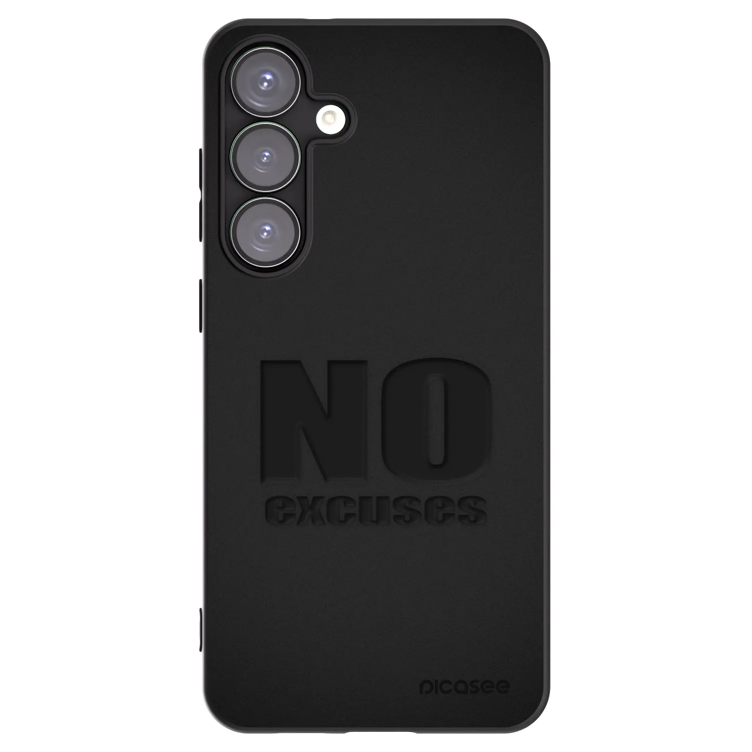 Picasee silikonowe czarne etui na Samsung Galaxy S25+ 5G - No Excuses