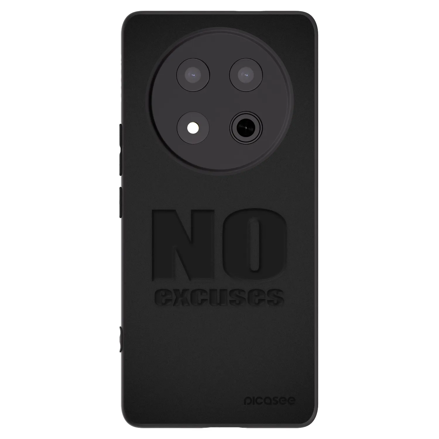 Picasee silikonowe czarne etui na Honor Magic7 Lite 5G - No Excuses