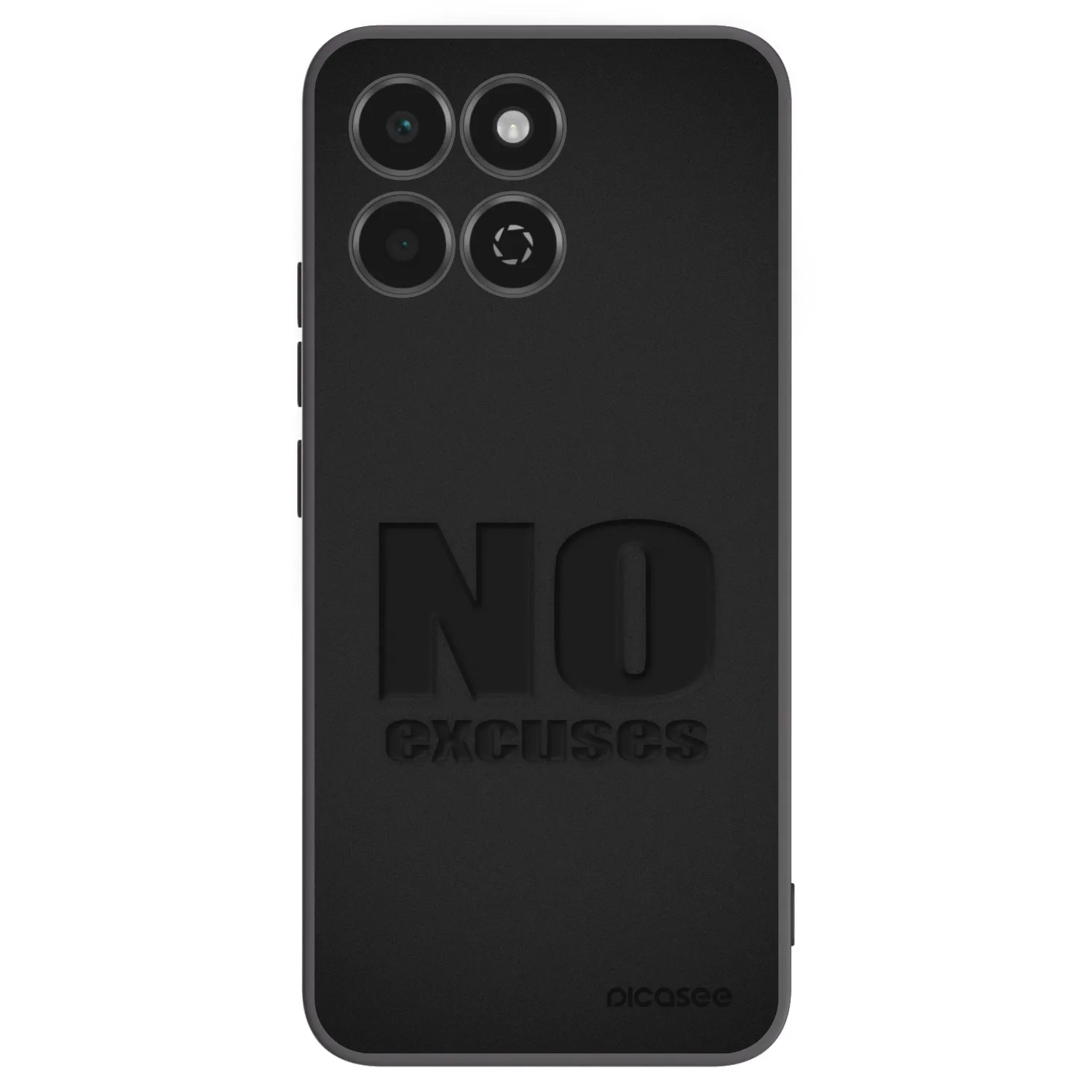 Picasee silikonowe czarne etui na Honor 200 Smart 5G - No Excuses