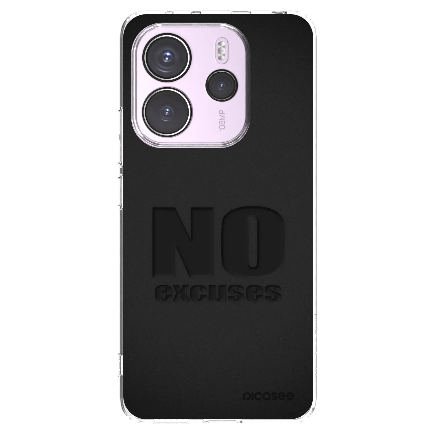 Picasee silikonowe przeźroczyste etui na Xiaomi Redmi Note 14 4G - No Excuses
