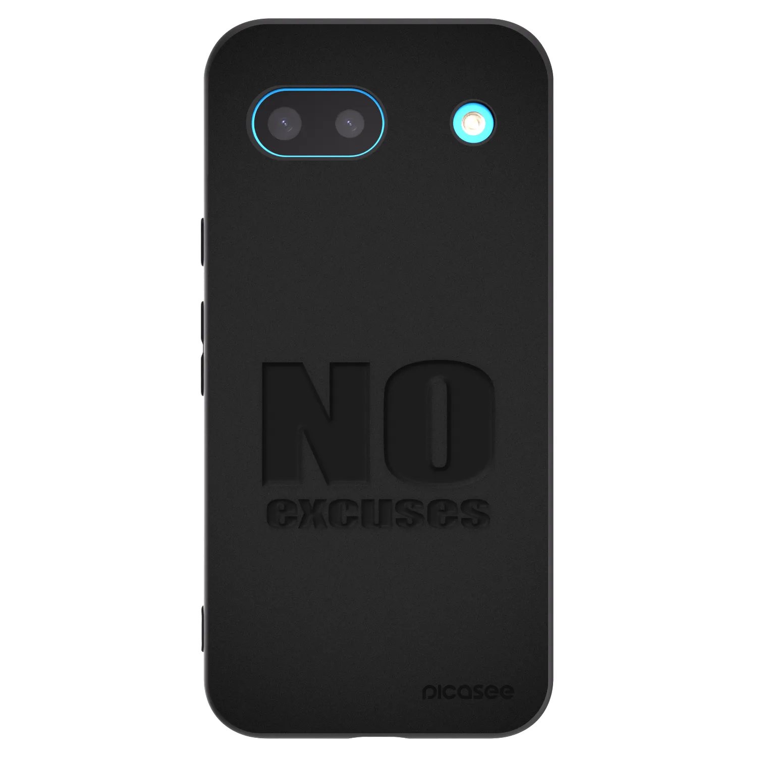 Picasee silikonowe czarne etui na Google Pixel 8 - No Excuses
