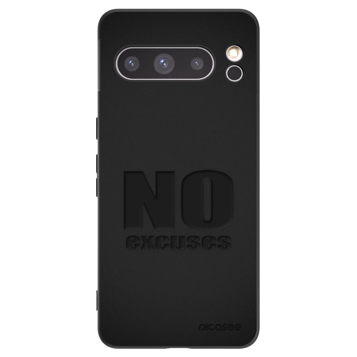 Picasee silikonowe czarne etui na Google Pixel 8 Pro - No Excuses