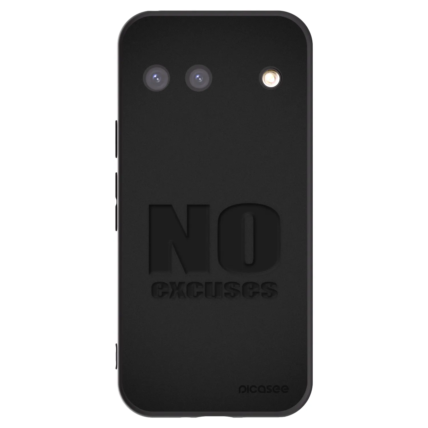 Picasee silikonowe czarne etui na Google Pixel 9 - No Excuses
