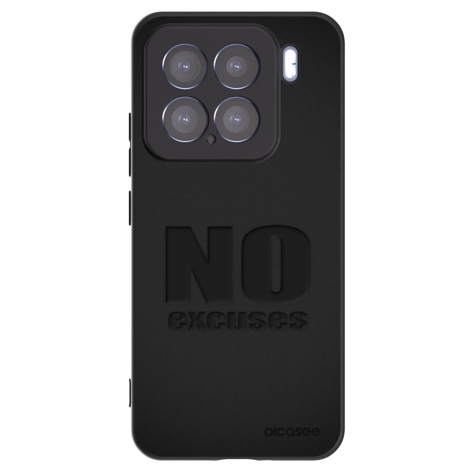 Picasee silikonowe czarne etui na Xiaomi 15 - No Excuses