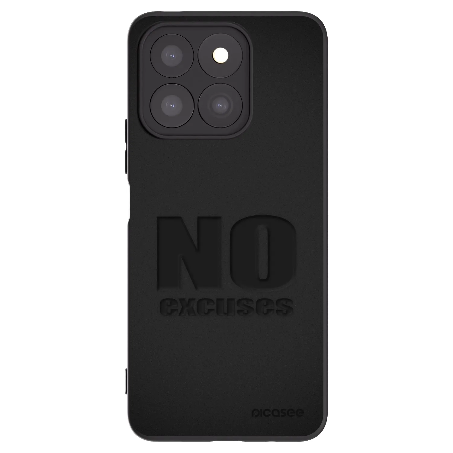 Picasee silikonowe czarne etui na Honor X8c - No Excuses