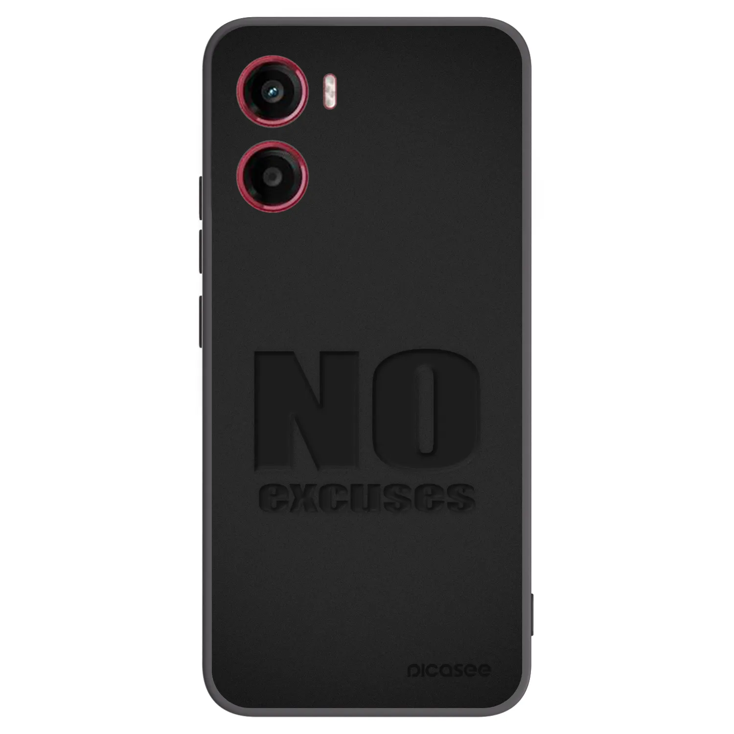 Picasee silikonowe czarne etui na Motorola Moto G05 - No Excuses
