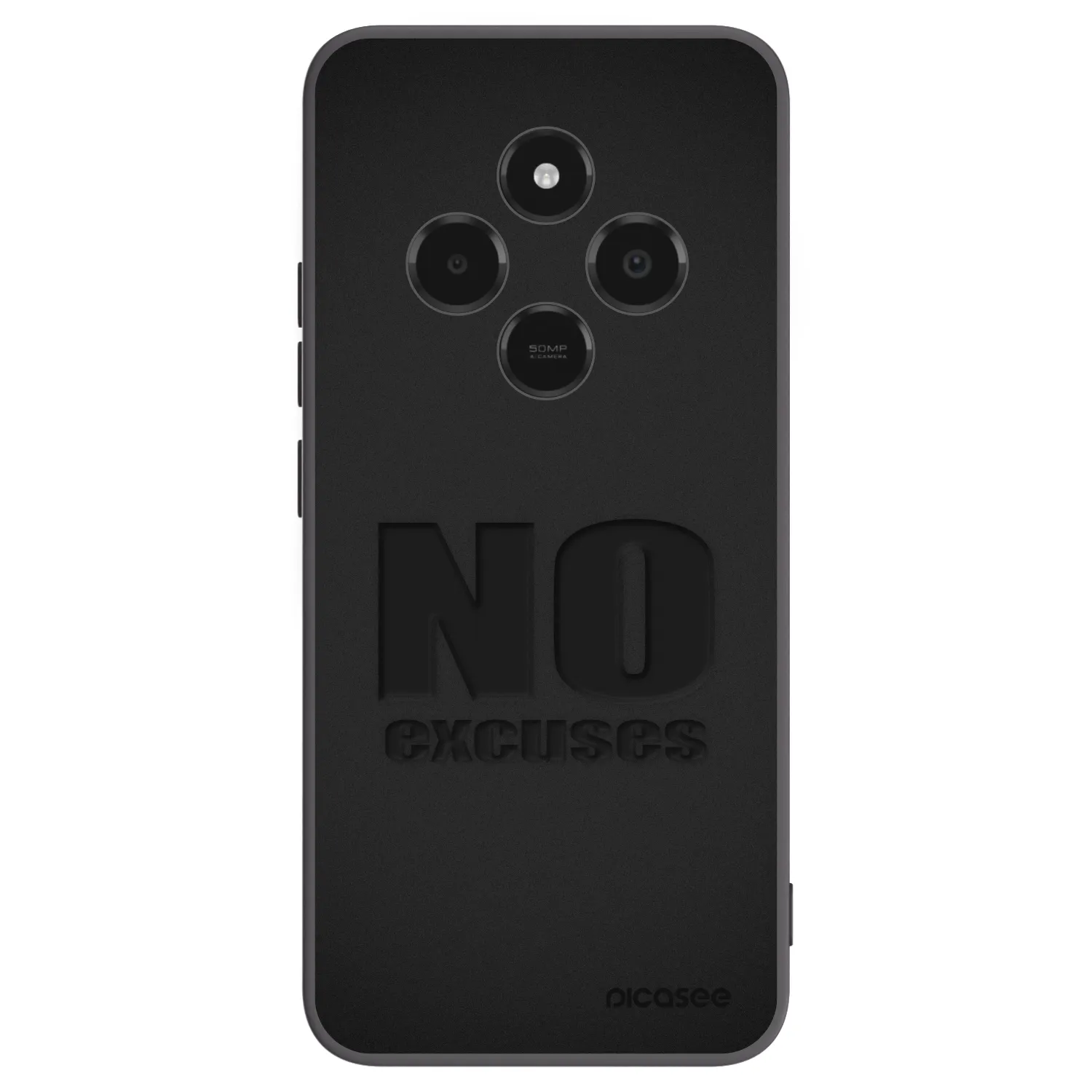 Picasee silikonowe czarne etui na Xiaomi Poco C75 - No Excuses