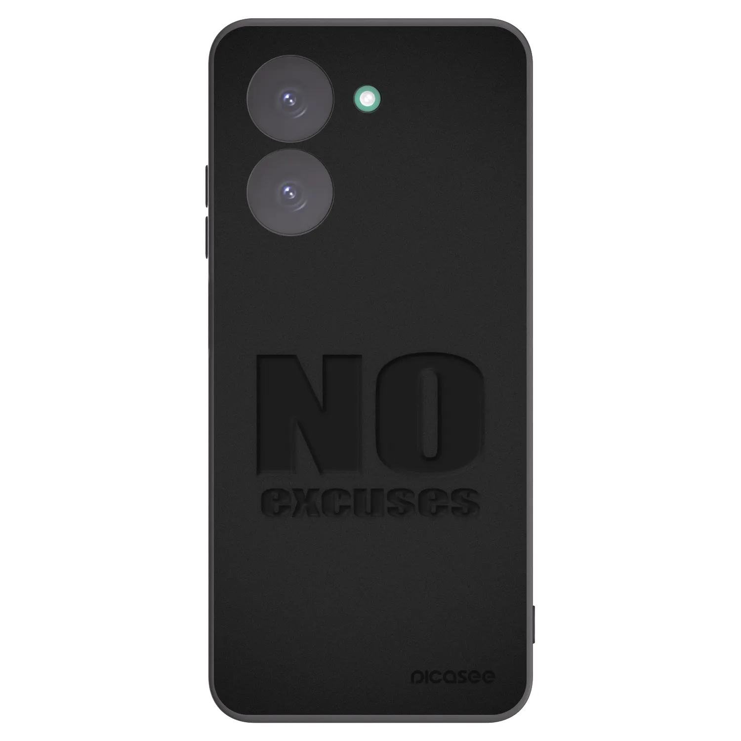 Picasee silikonowe czarne etui na Xiaomi Redmi A5 - No Excuses