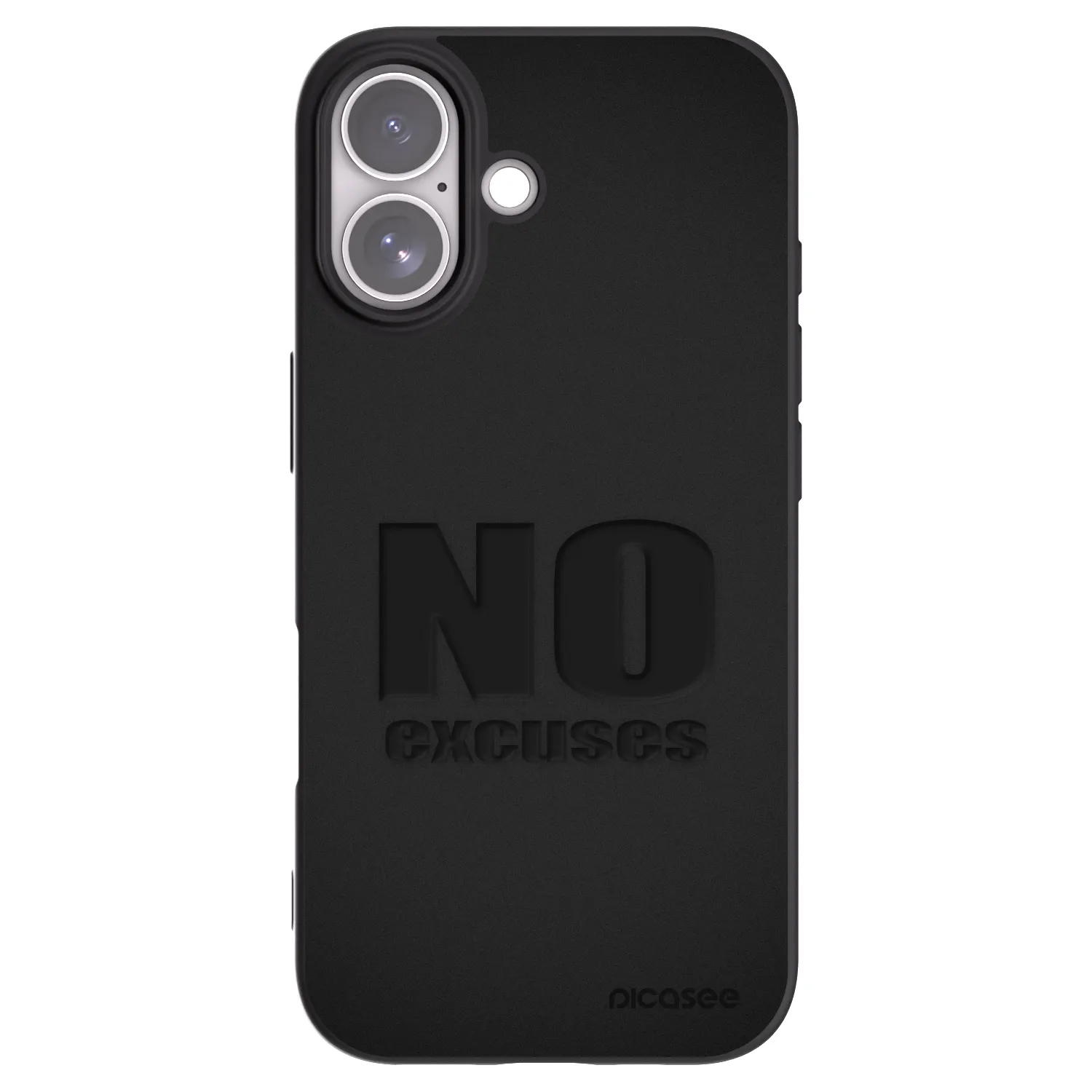 Picasee silikonowe czarne etui na Apple iPhone 17 - No Excuses