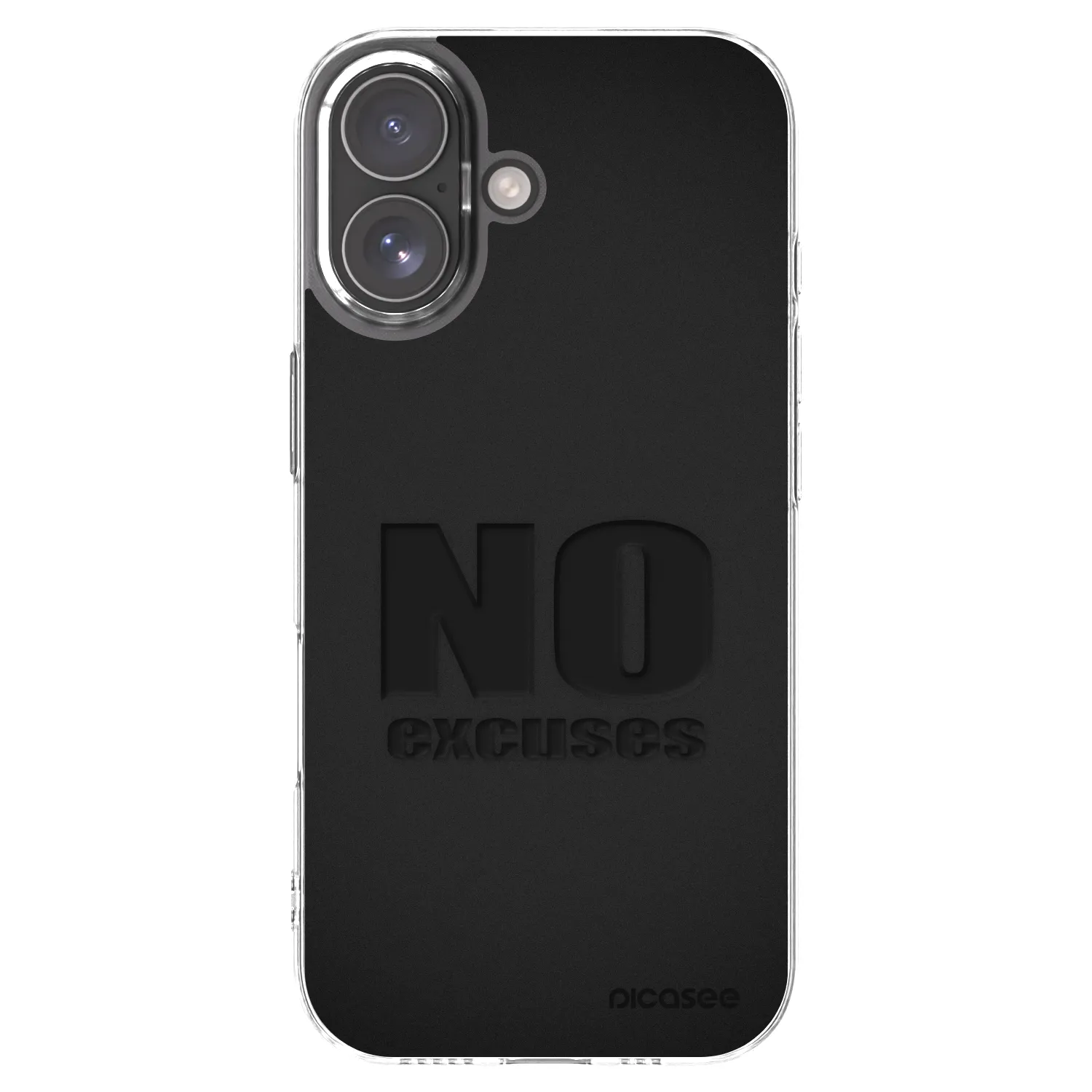 Picasee silikonowe przeźroczyste etui na Apple iPhone 17 - No Excuses