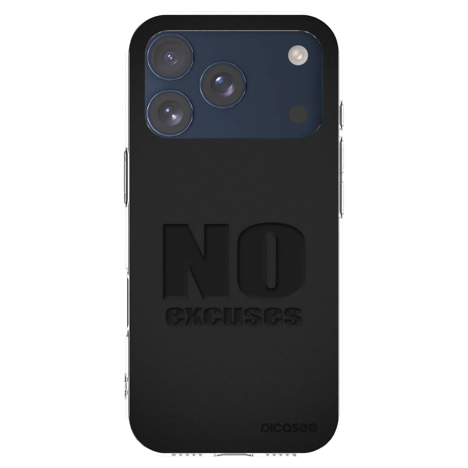 Picasee silikonowe przeźroczyste etui na Apple iPhone 17 Pro - No Excuses