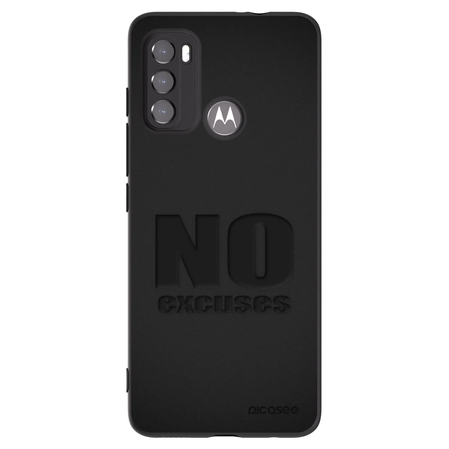 Picasee silikonowe czarne etui na Motorola Edge 60 5G - No Excuses
