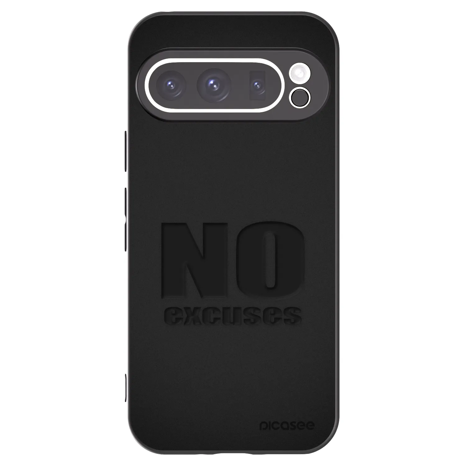 Picasee silikonowe czarne etui na Google Pixel 9 Pro XL - No Excuses