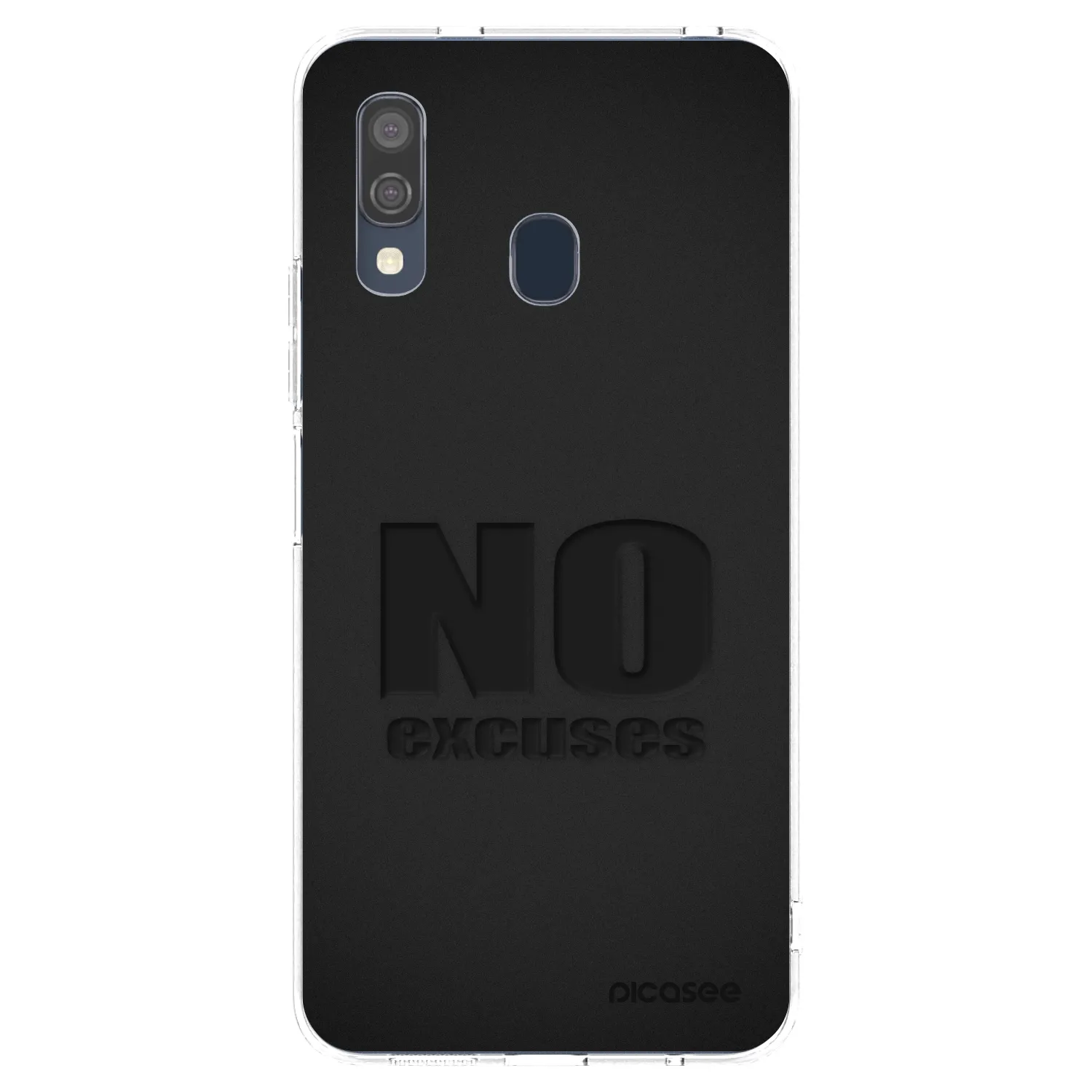 Picasee silikonowe przeźroczyste etui na Samsung Galaxy A40 A405F - No Excuses