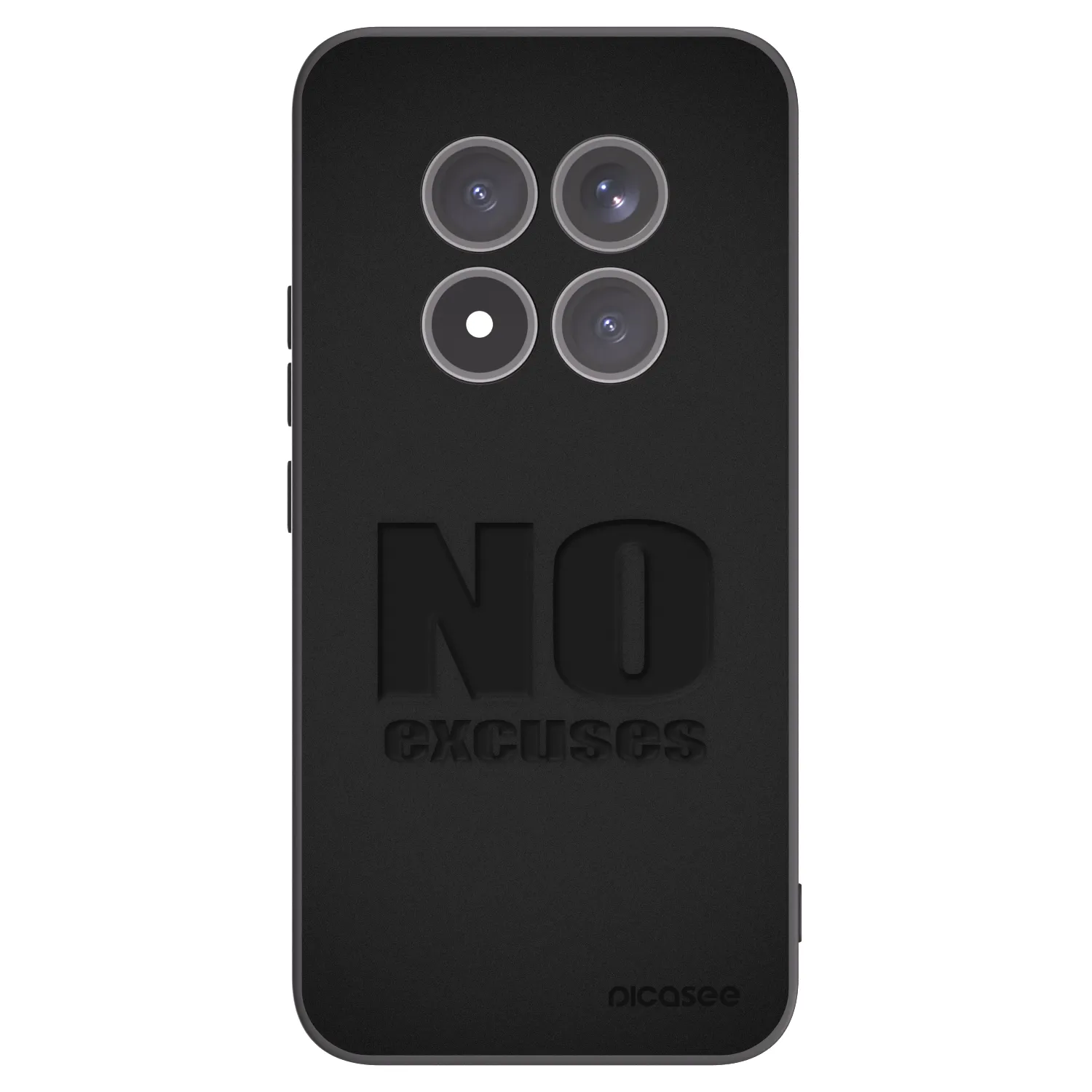 Picasee silikonowe czarne etui na Xiaomi Redmi Note 15 Pro+ - No Excuses