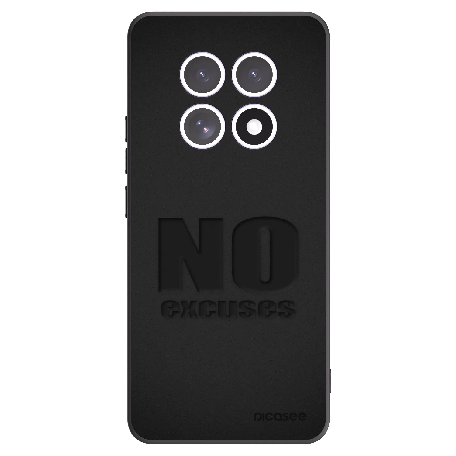 Picasee silikonowe czarne etui na Xiaomi Redmi Note 15 4G - No Excuses