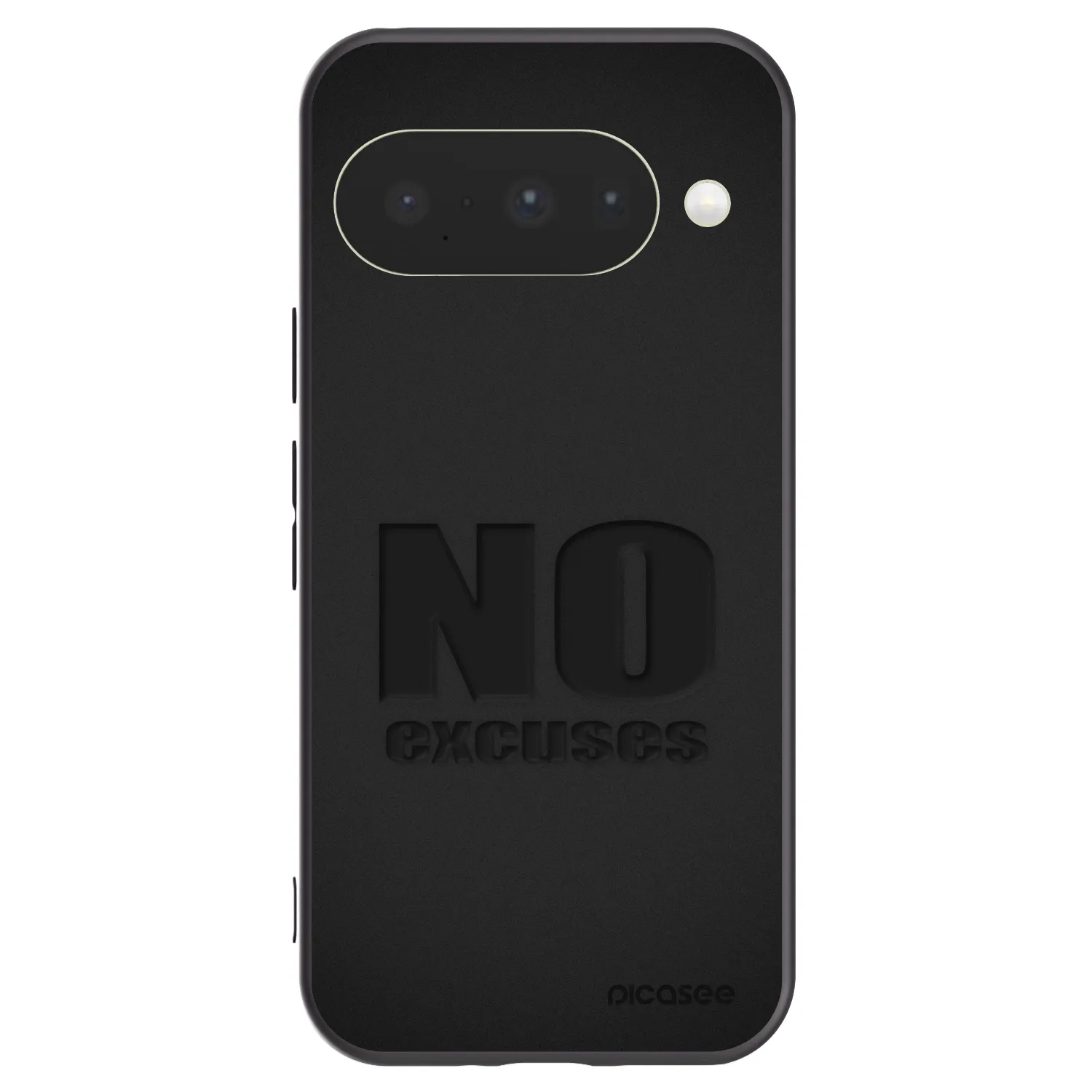 Picasee silikonowe czarne etui na Google Pixel 10 - No Excuses