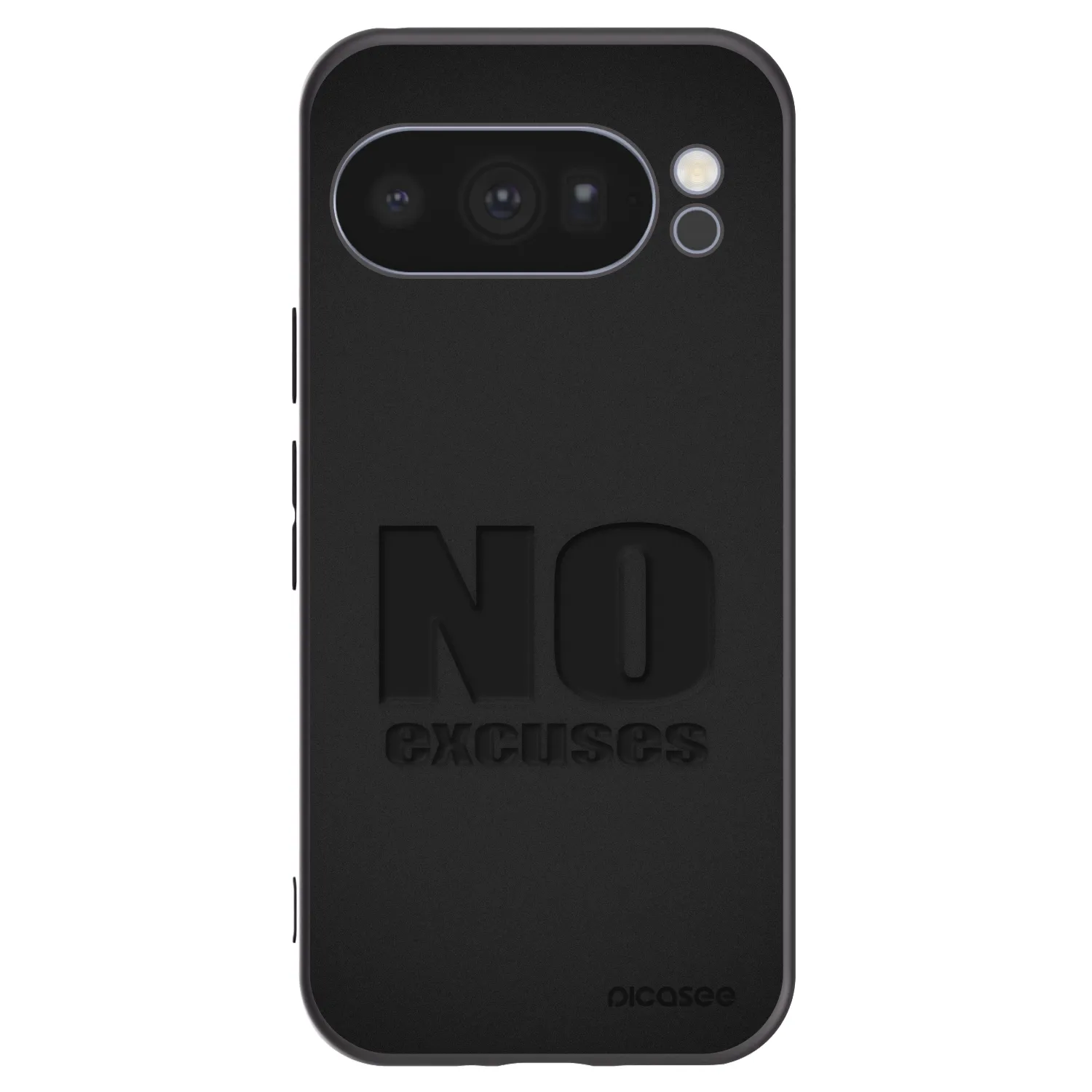 Picasee silikonowe czarne etui na Google Pixel 10 Pro - No Excuses