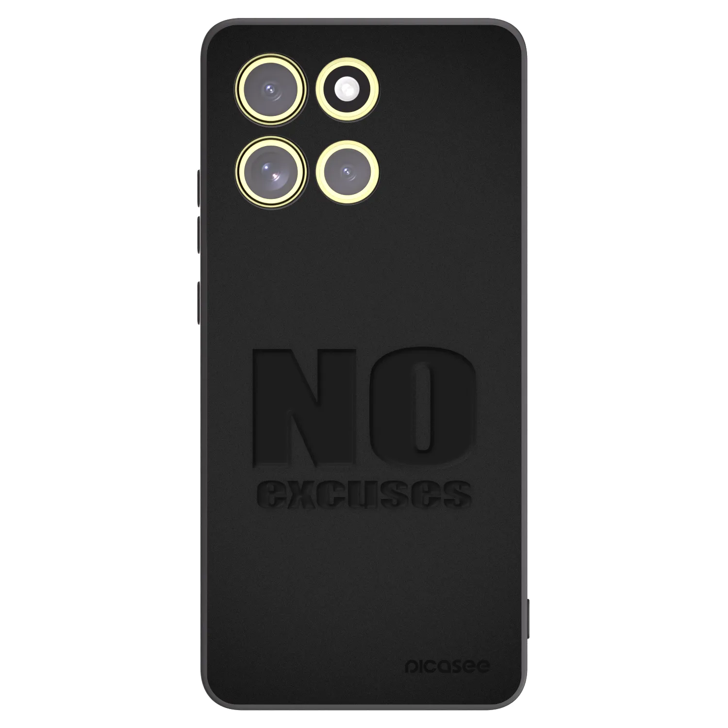 Picasee silikonowe czarne etui na Motorola Moto G86 Power 5G - No Excuses