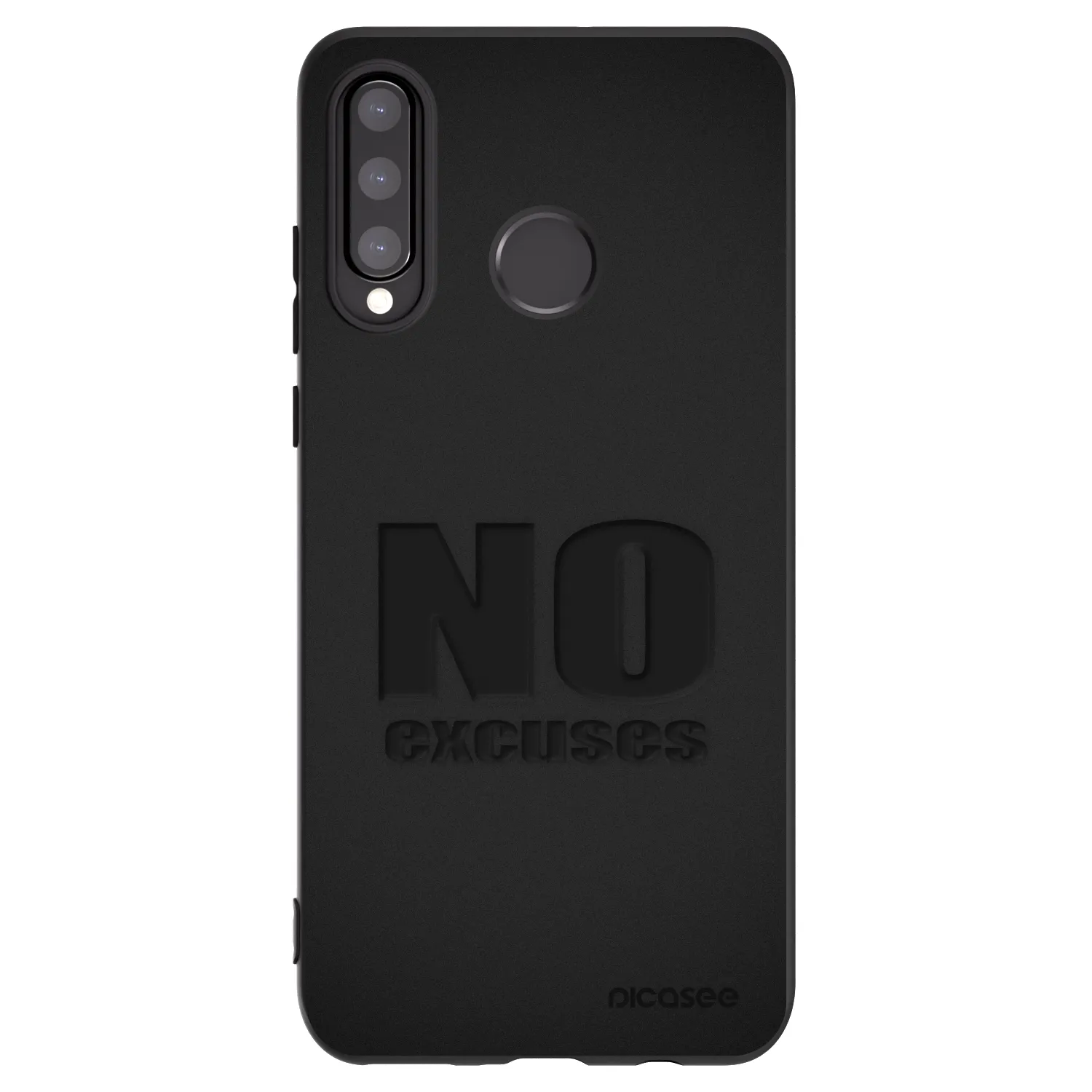 Picasee silikonowe czarne etui na Huawei P30 Lite - No Excuses