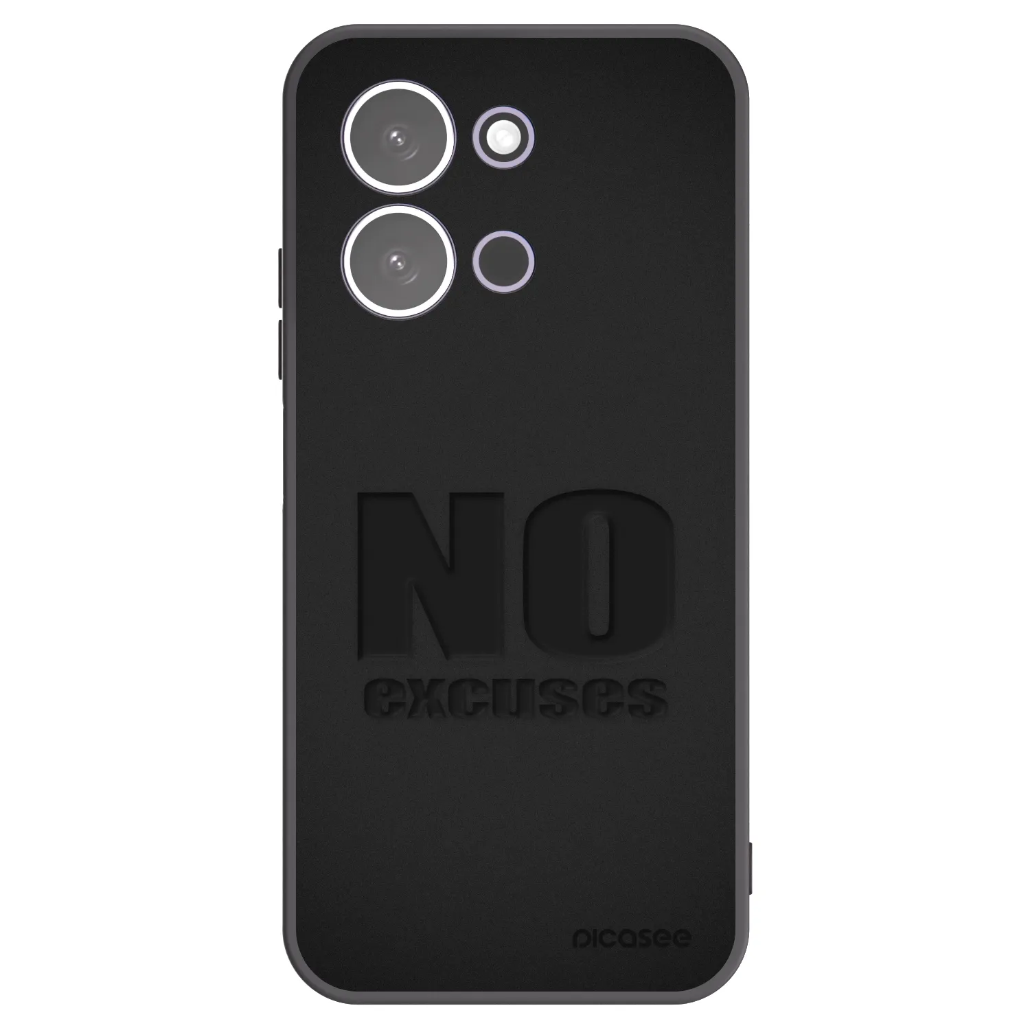 Picasee silikonowe czarne etui na Xiaomi Redmi 15C 5G - No Excuses