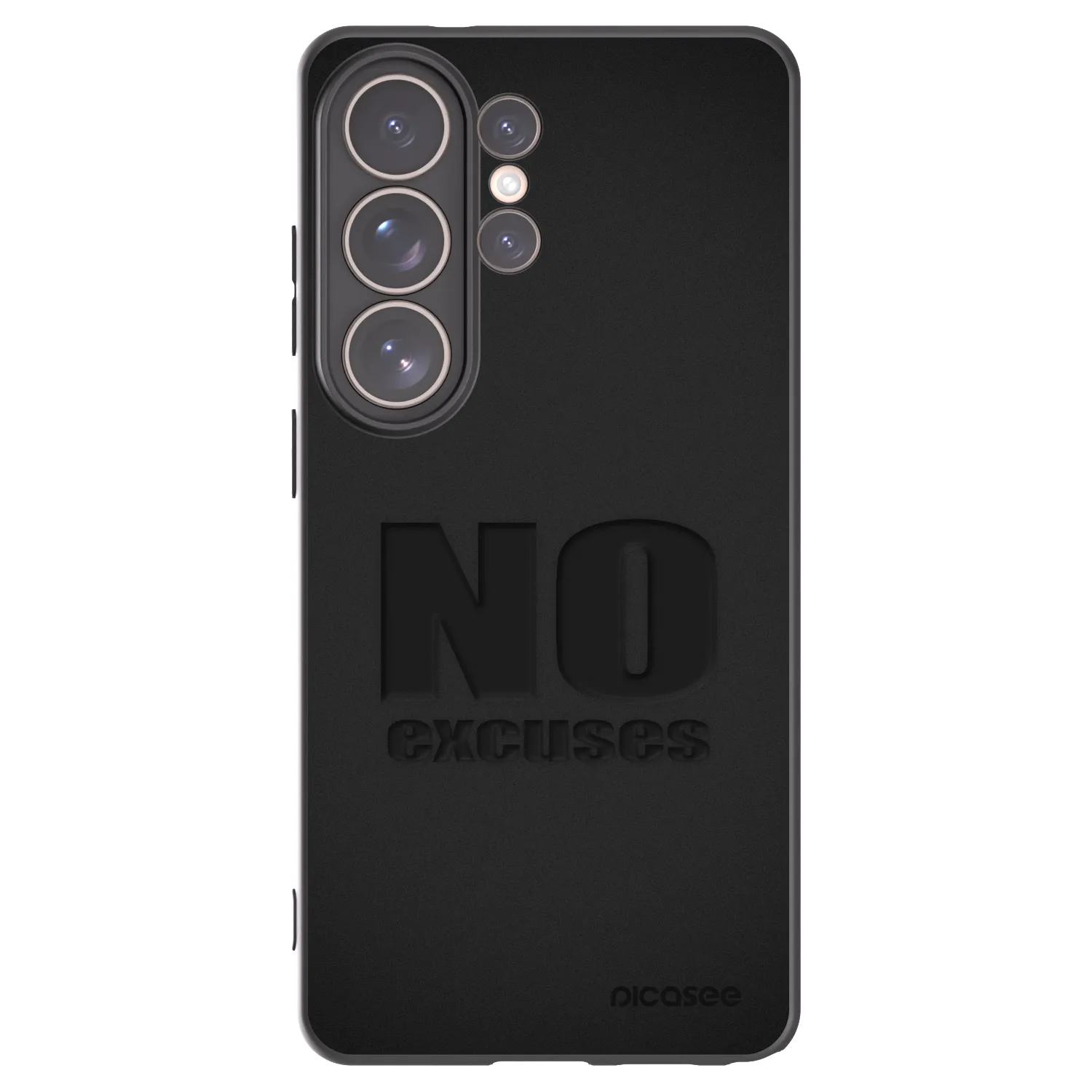 Picasee silikonowe czarne etui na Samsung Galaxy S26 Ultra - No Excuses