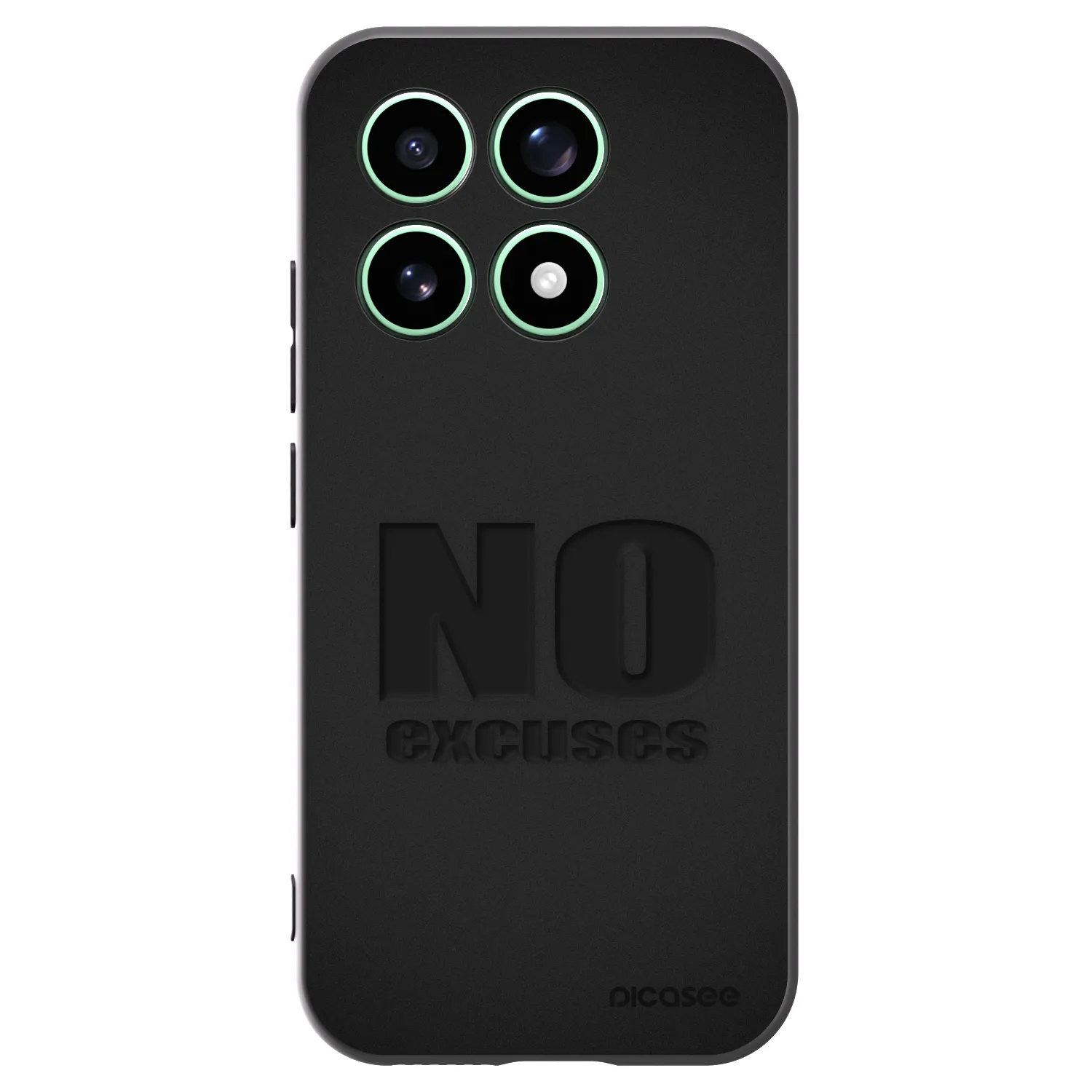Picasee silikonowe czarne etui na Xiaomi 17 - No Excuses