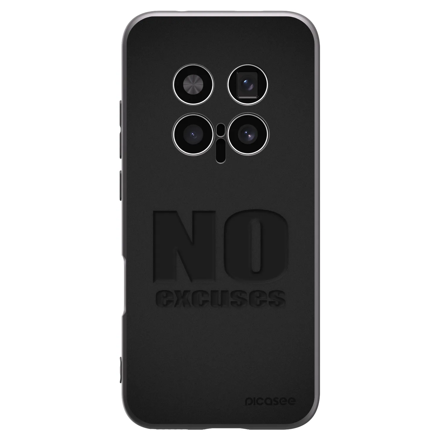 Picasee silikonowe czarne etui na Honor Magic8 Pro 5G - No Excuses