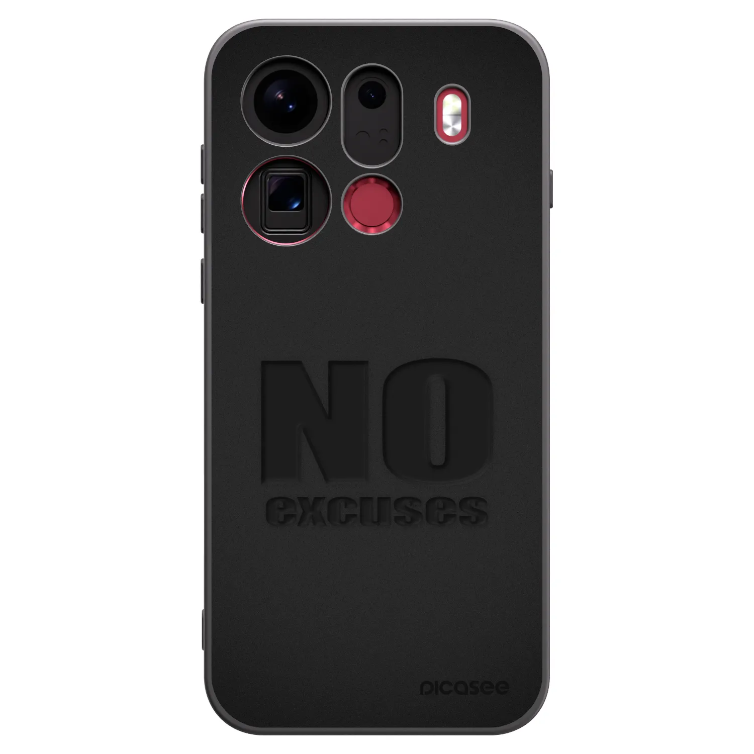 Picasee silikonowe czarne etui na OPPO Find X9 Pro - No Excuses