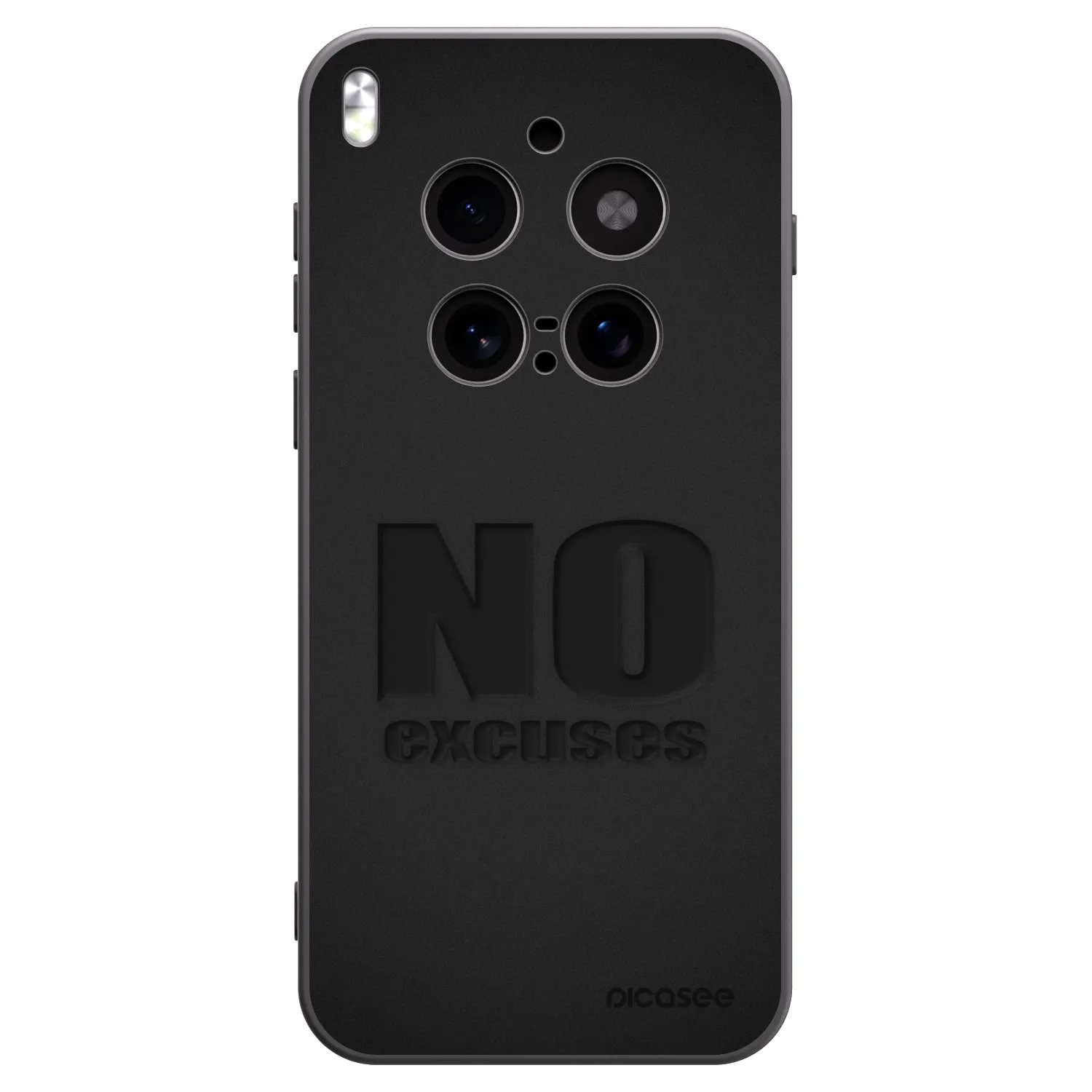 Picasee silikonowe czarne etui na Vivo X300 Pro - No Excuses