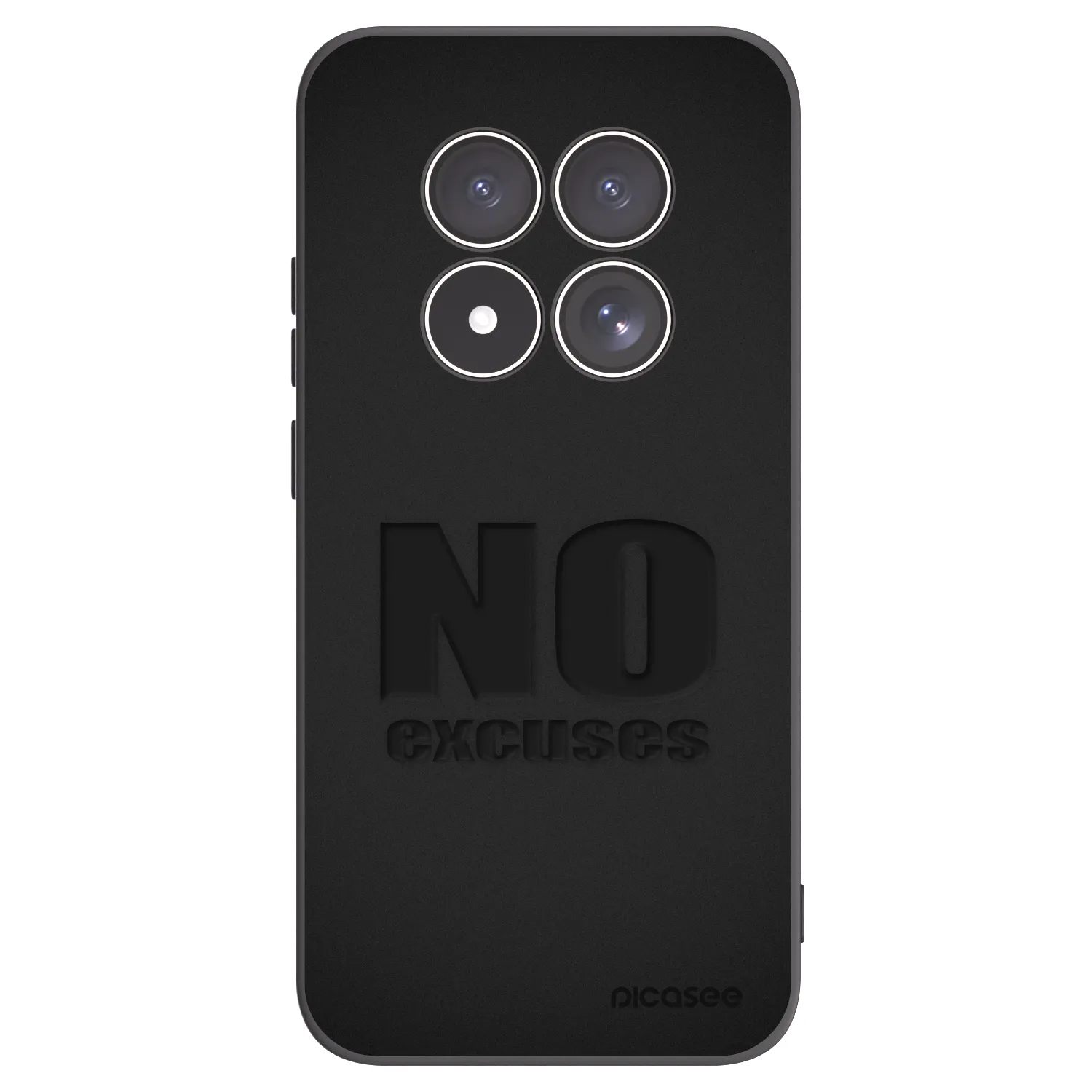Picasee silikonowe czarne etui na Xiaomi Redmi Note 15 Pro 5G - No Excuses
