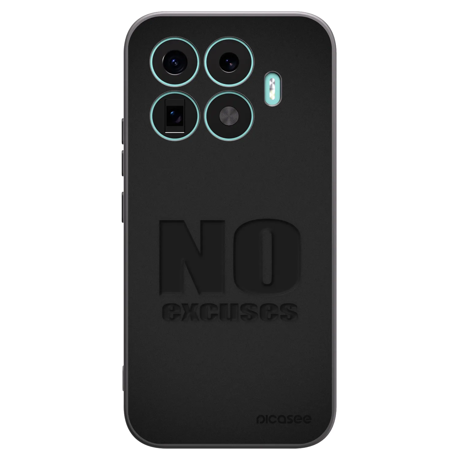 Picasee silikonowe czarne etui na Xiaomi 17T - No Excuses