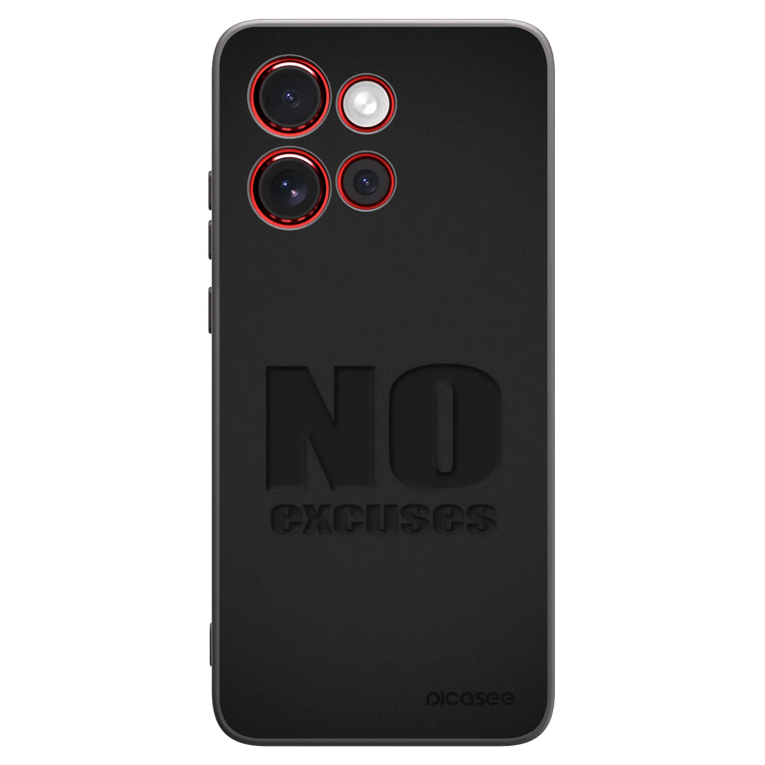 Picasee silikonowe czarne etui na Motorola Edge 60 Neo 5G - No Excuses