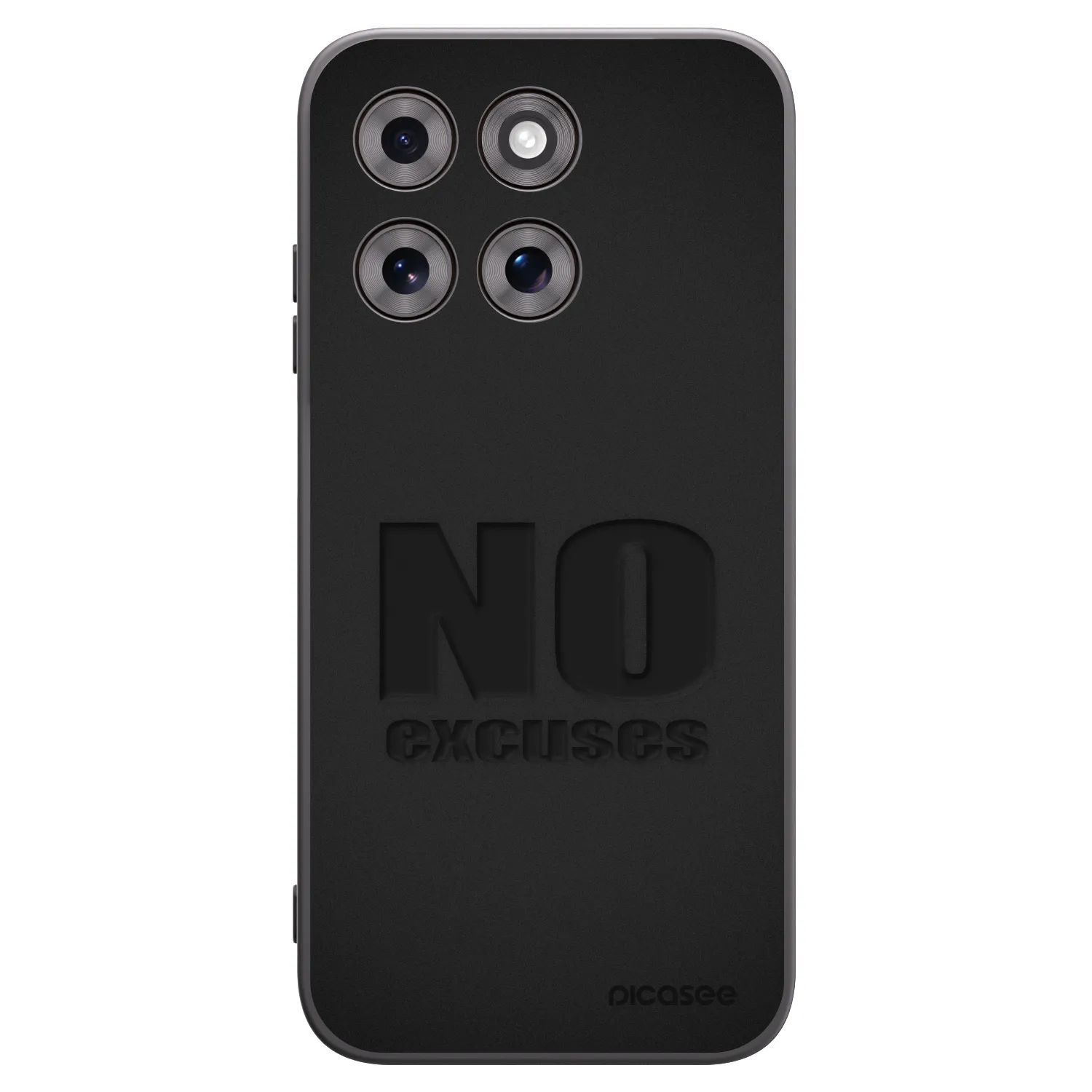 Picasee silikonowe czarne etui na Motorola Moto G77 - No Excuses