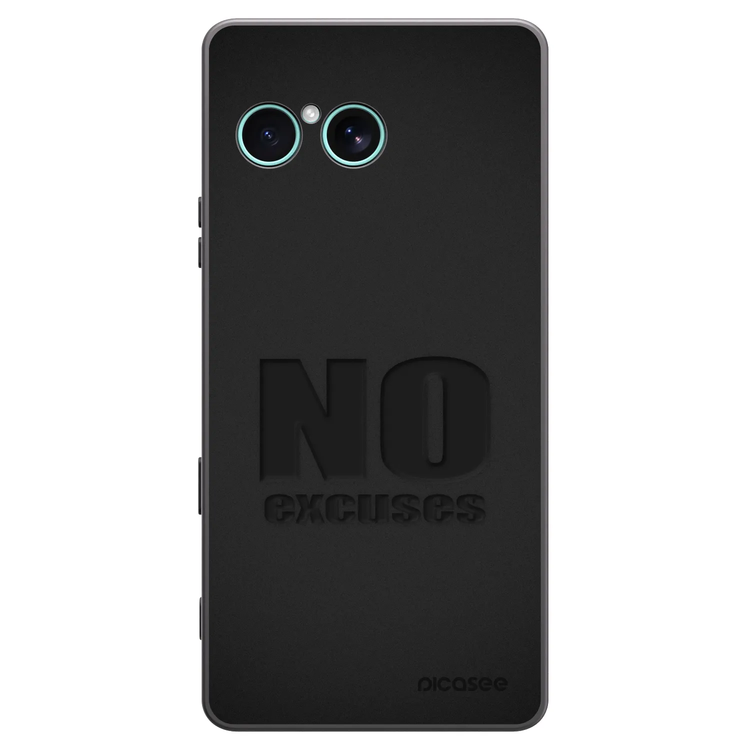 Picasee silikonowe czarne etui na Sony Xperia 10 VII - No Excuses