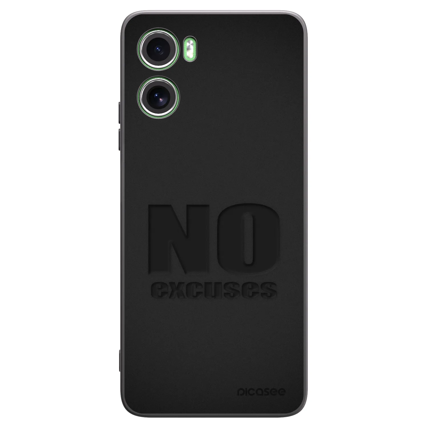 Picasee silikonowe czarne etui na Motorola Moto G06 - No Excuses