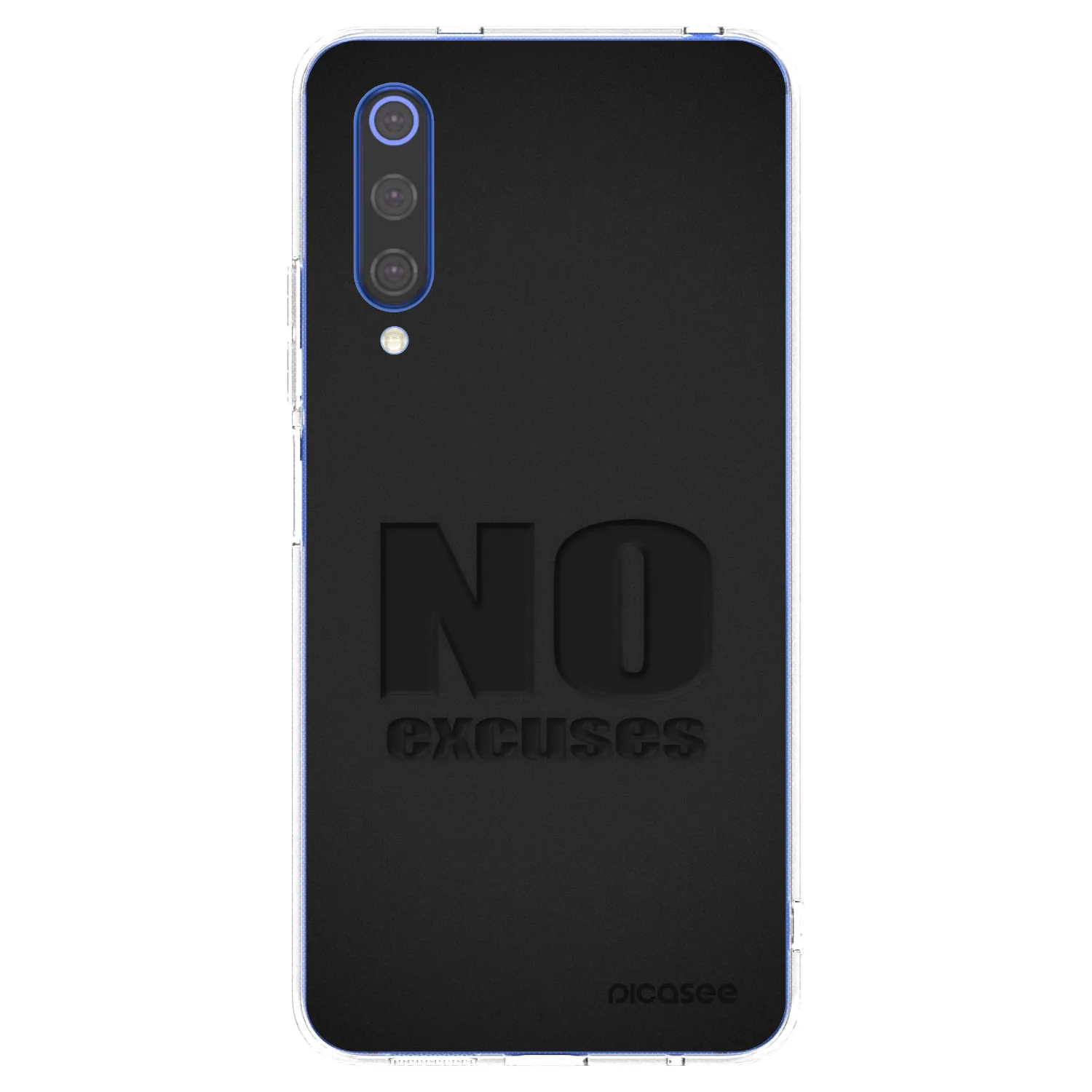 Picasee silikonowe przeźroczyste etui na Xiaomi Mi 9 SE - No Excuses