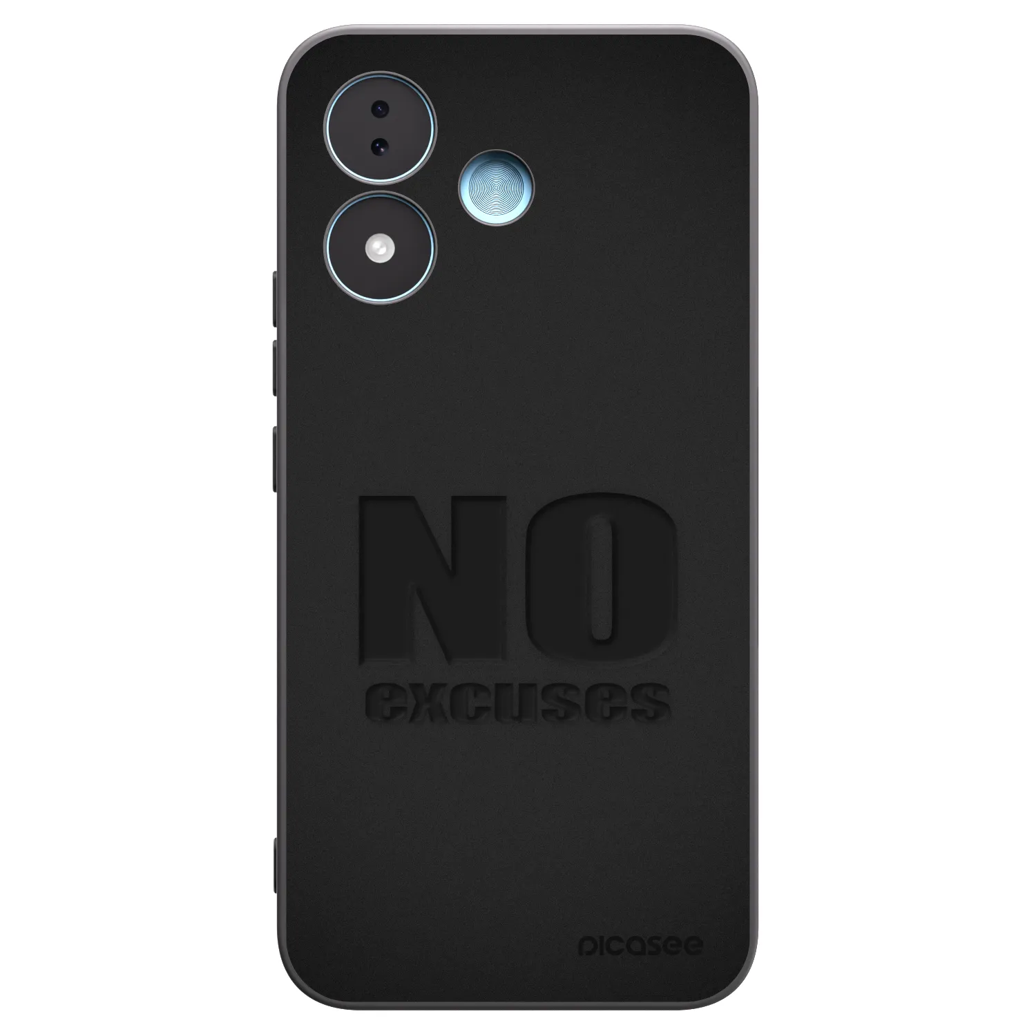 Picasee silikonowe czarne etui na Xiaomi Redmi Note 17 5G - No Excuses