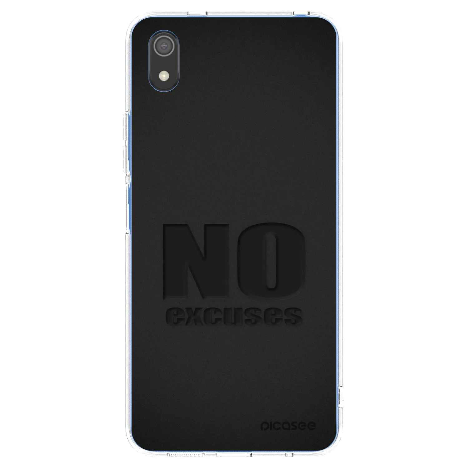 Picasee silikonowe przeźroczyste etui na Xiaomi Redmi 7A - No Excuses