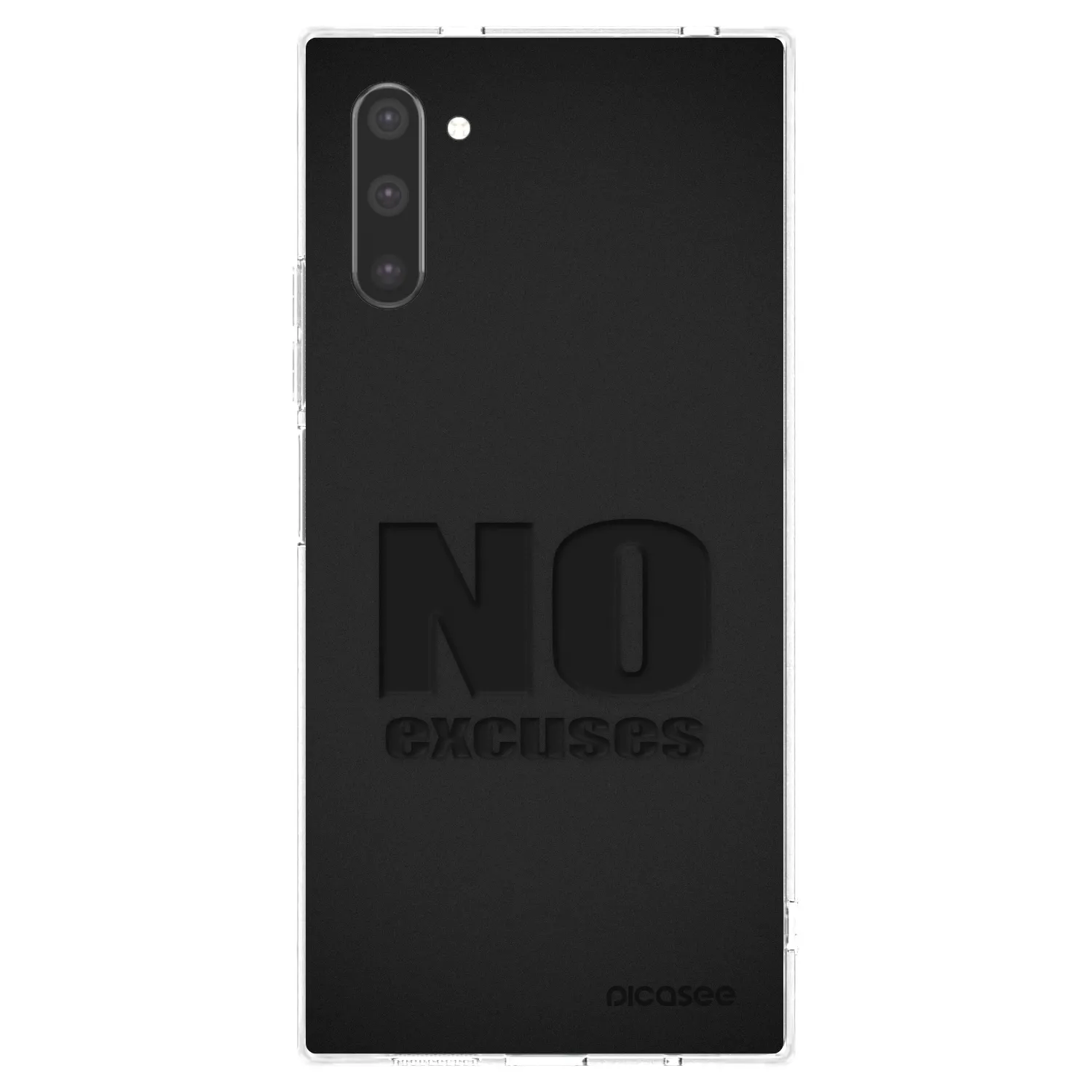 Picasee silikonowe przeźroczyste etui na Samsung Galaxy Note 10 N970F - No Excuses