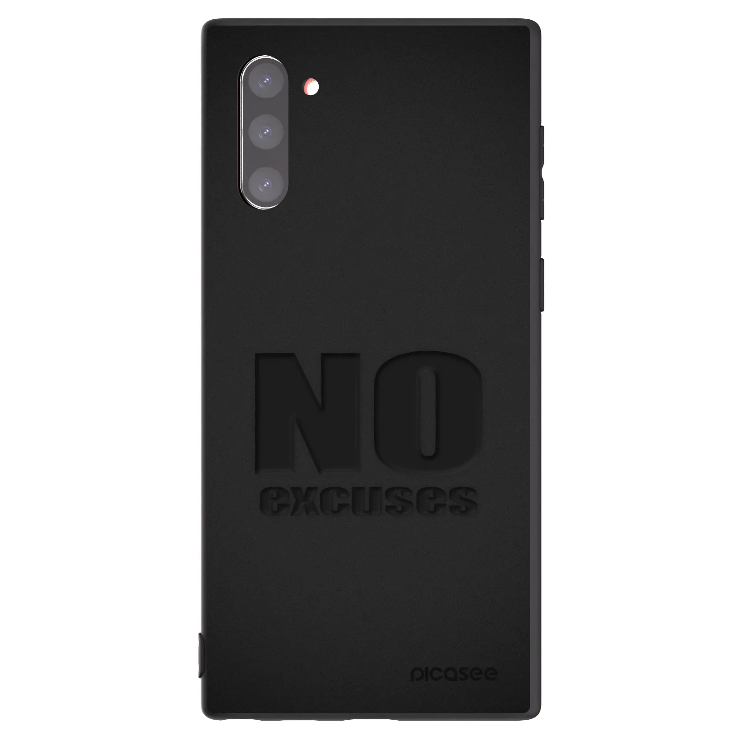 Picasee silikonowe czarne etui na Samsung Galaxy Note 10 N970F - No Excuses