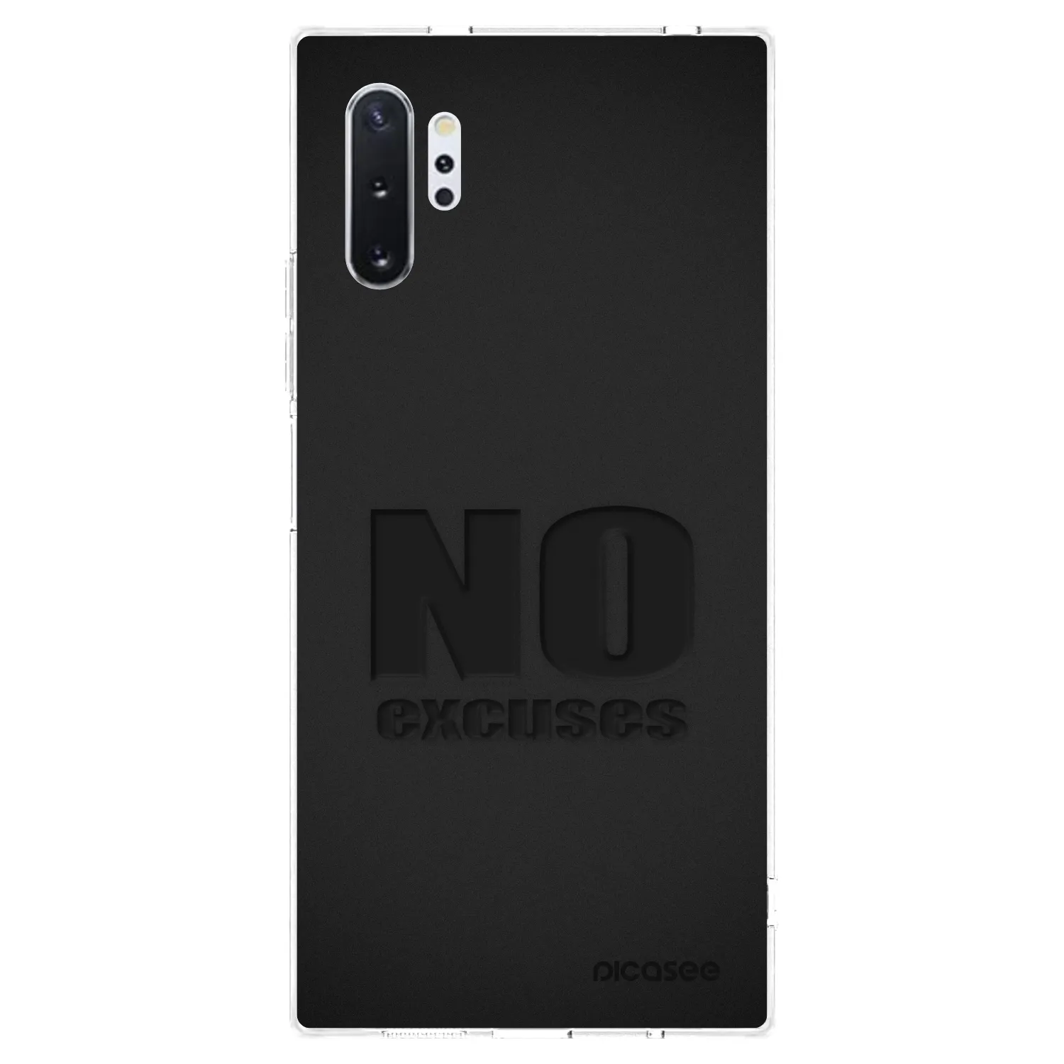 Picasee silikonowe przeźroczyste etui na Samsung Galaxy Note 10+ N975F - No Excuses