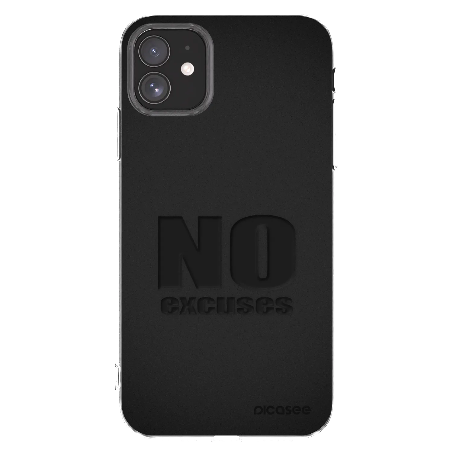 Picasee silikonowe przeźroczyste etui na Apple iPhone 11 - No Excuses