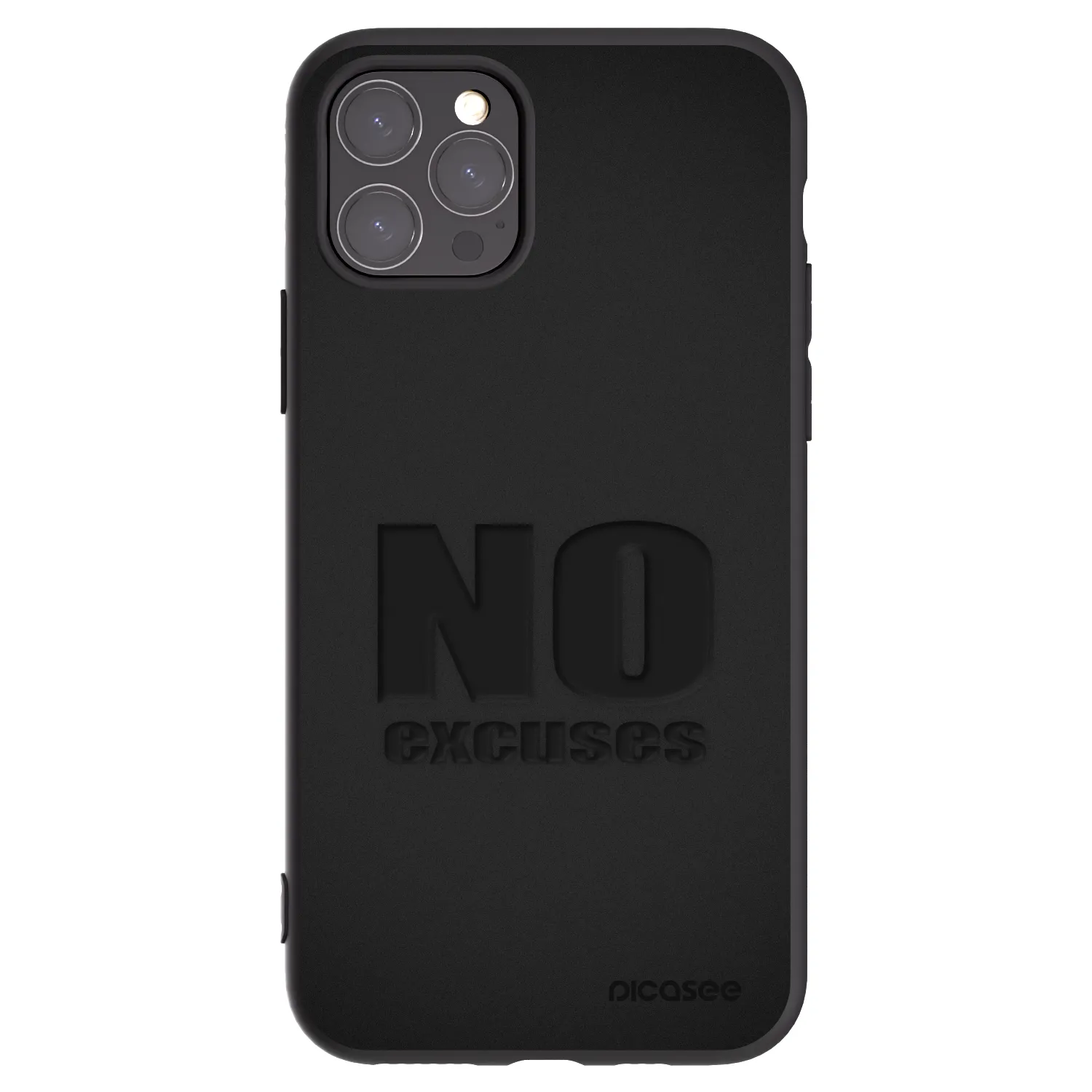 Picasee silikonowe czarne etui na Apple iPhone 11 Pro - No Excuses