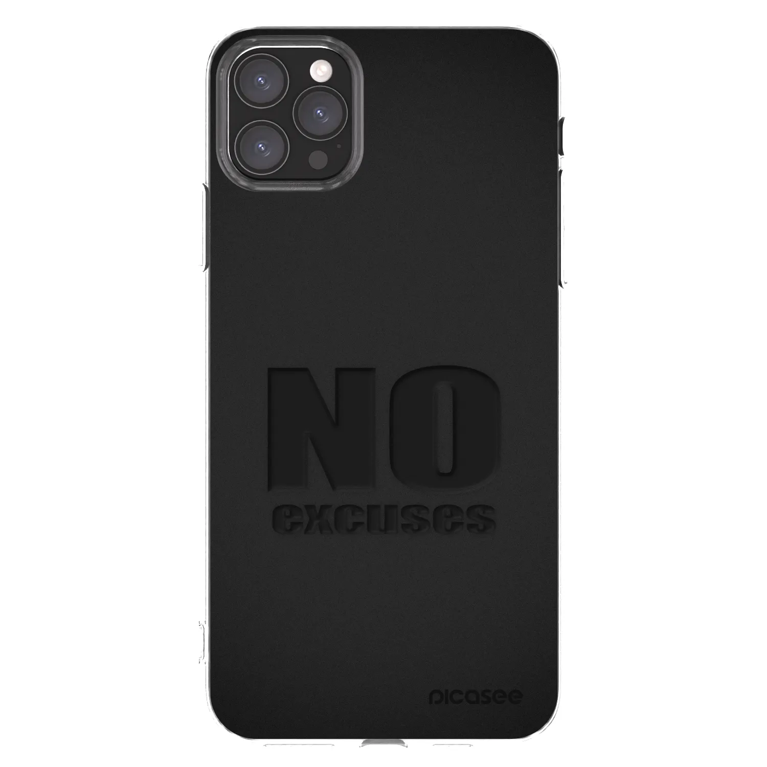 Picasee silikonowe przeźroczyste etui na Apple iPhone 11 Pro Max - No Excuses