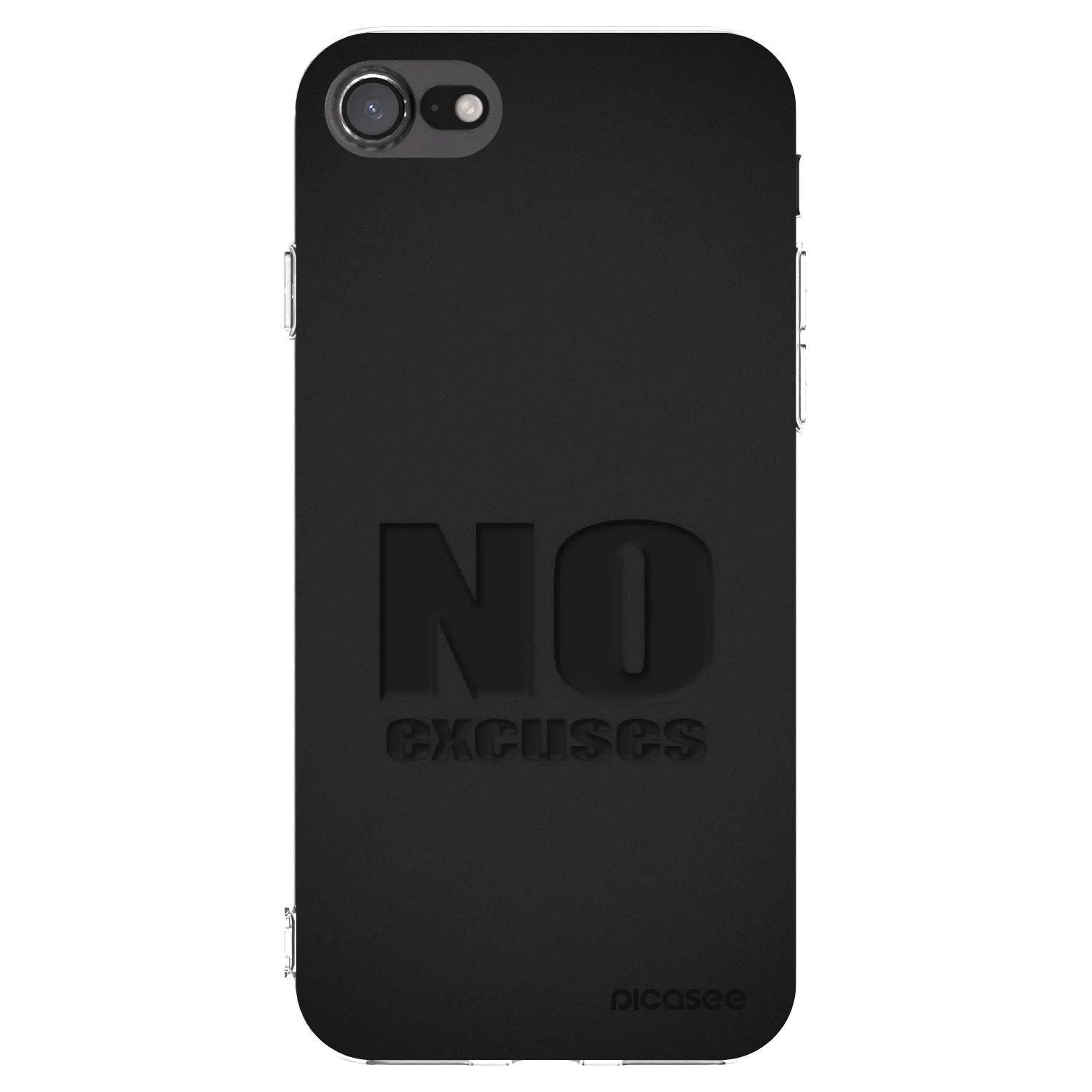 Picasee silikonowe przeźroczyste etui na Apple iPhone 8 - No Excuses