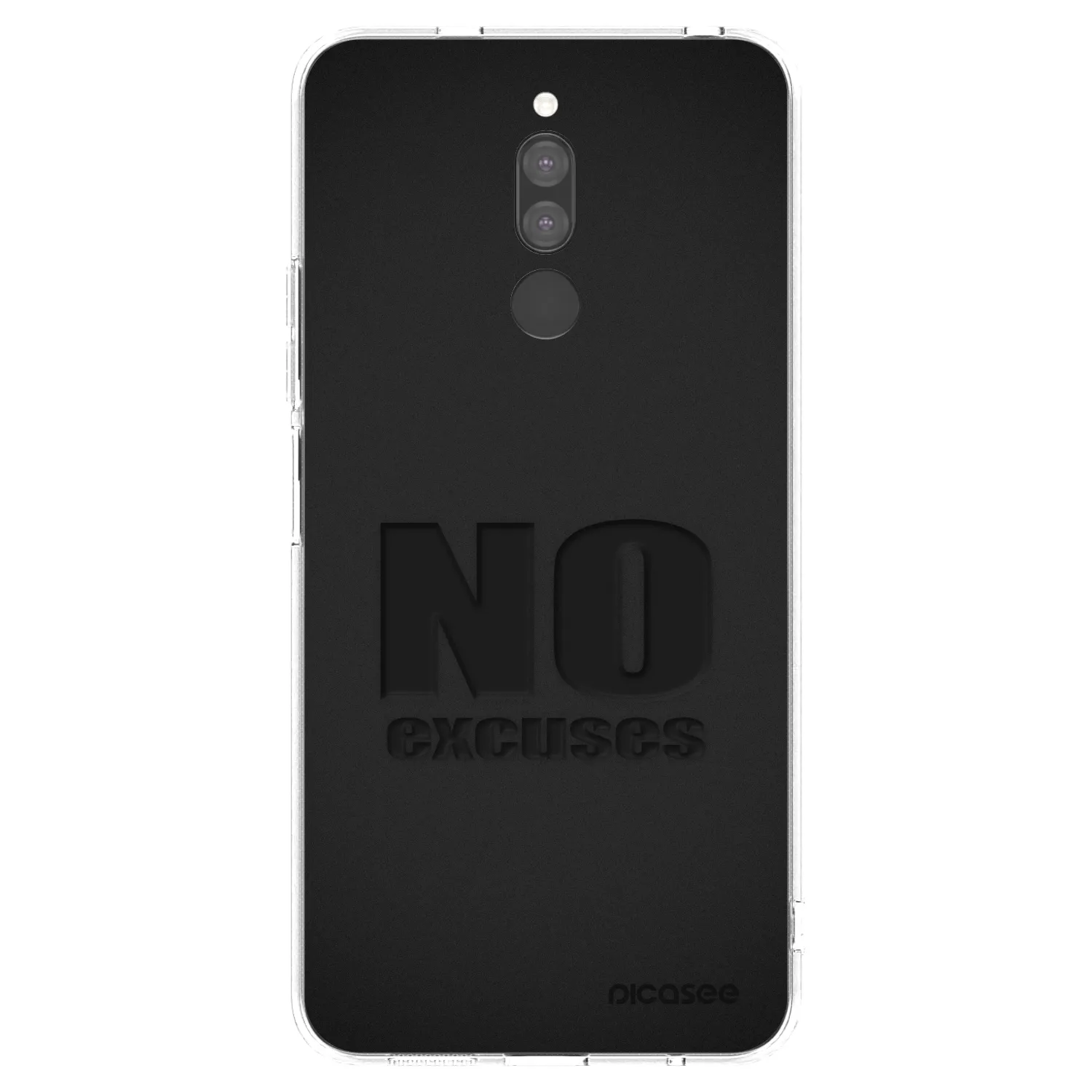 Picasee silikonowe przeźroczyste etui na Xiaomi Redmi 8 - No Excuses