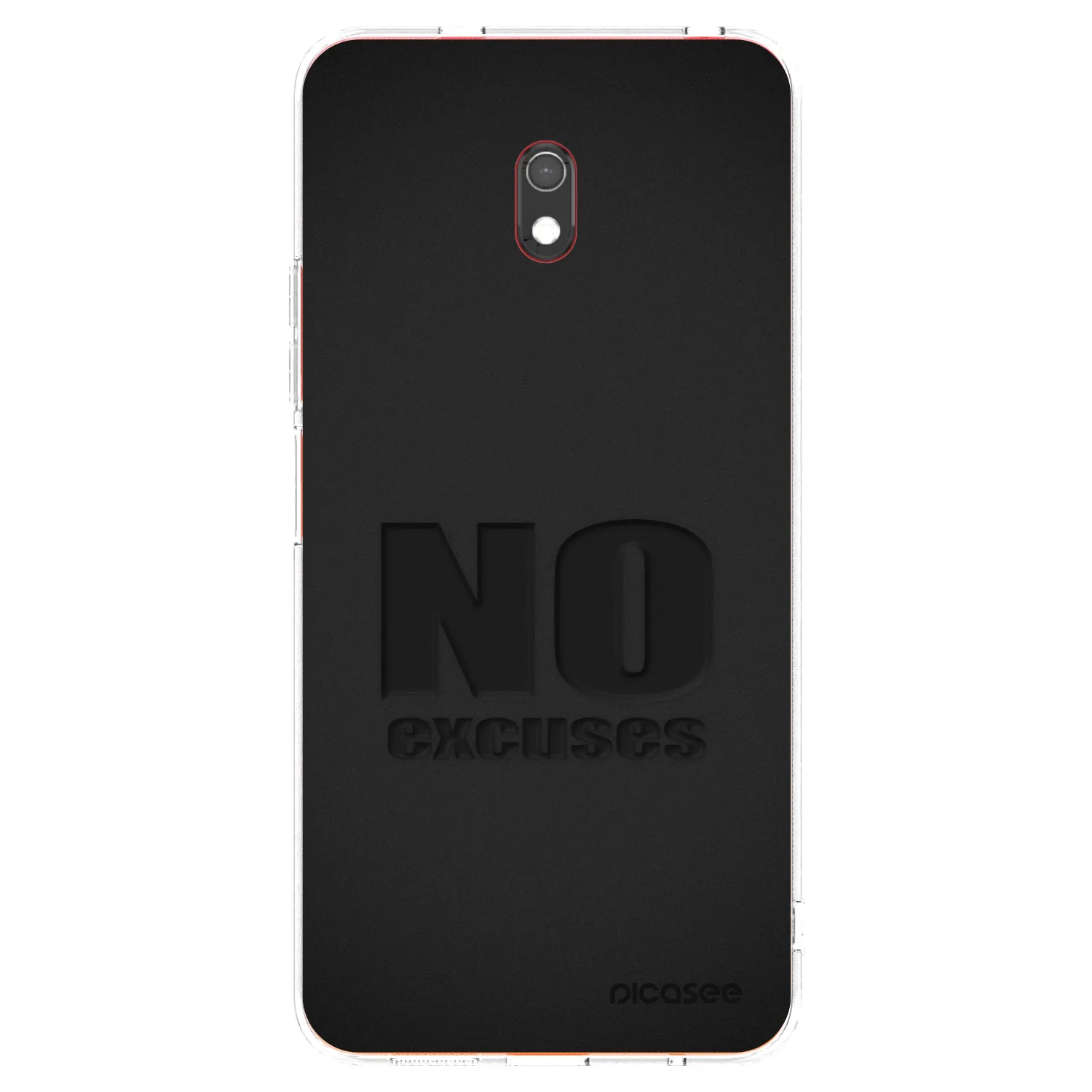 Picasee silikonowe przeźroczyste etui na Xiaomi Redmi 8A - No Excuses