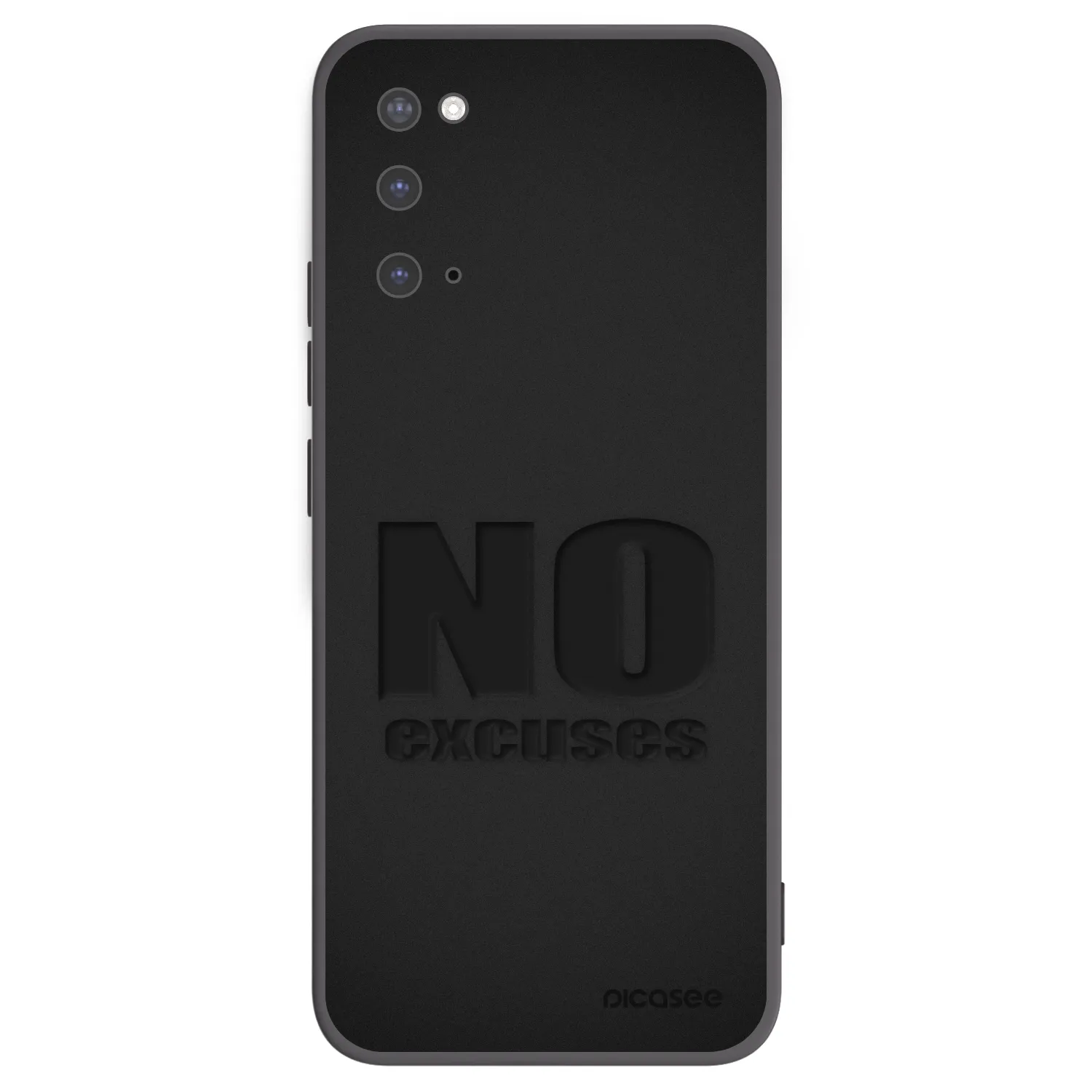 Picasee silikonowe czarne etui na Samsung Galaxy S20 G980F - No Excuses