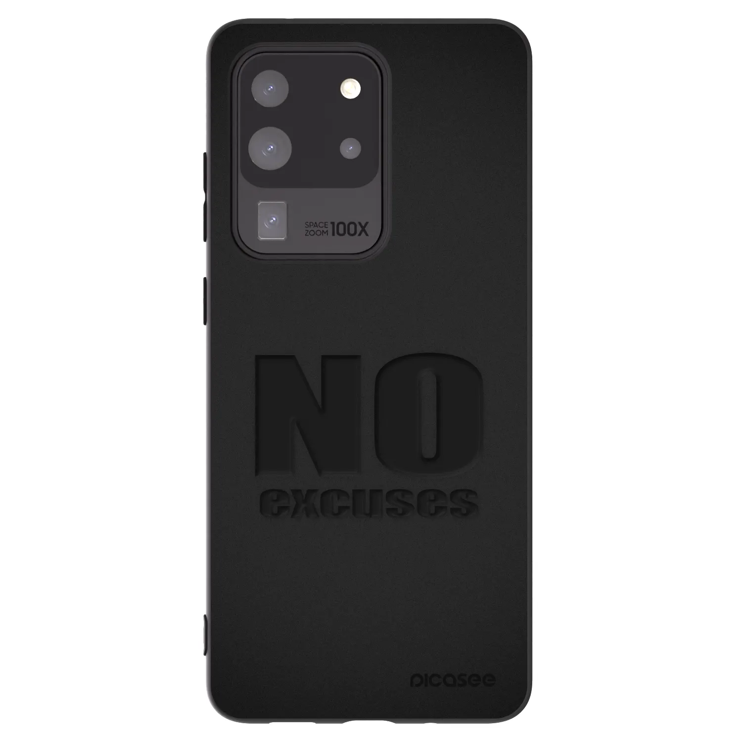 Picasee silikonowe czarne etui na Samsung Galaxy S20 Ultra 5G G988F - No Excuses